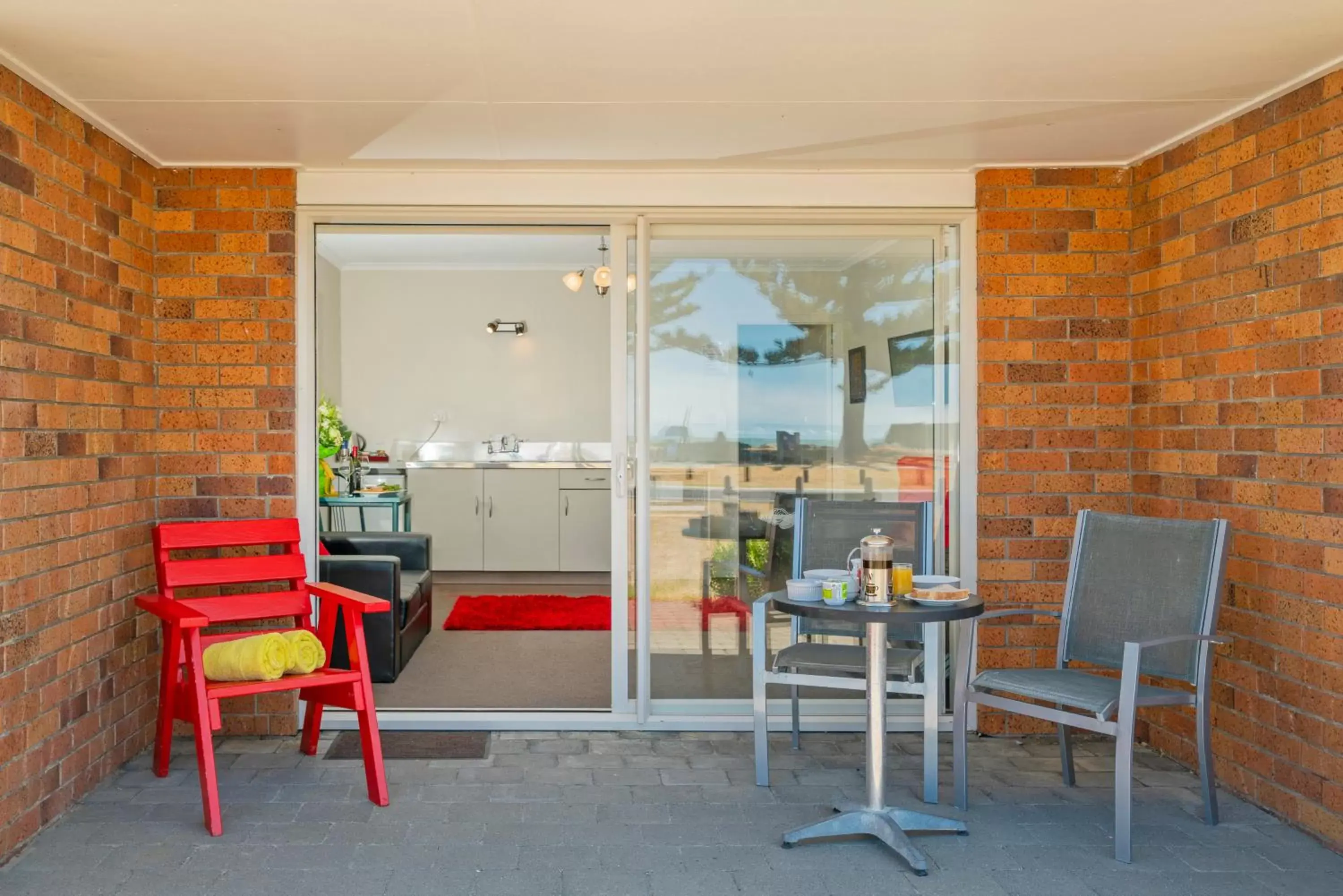 Patio in The Oceanside Motel