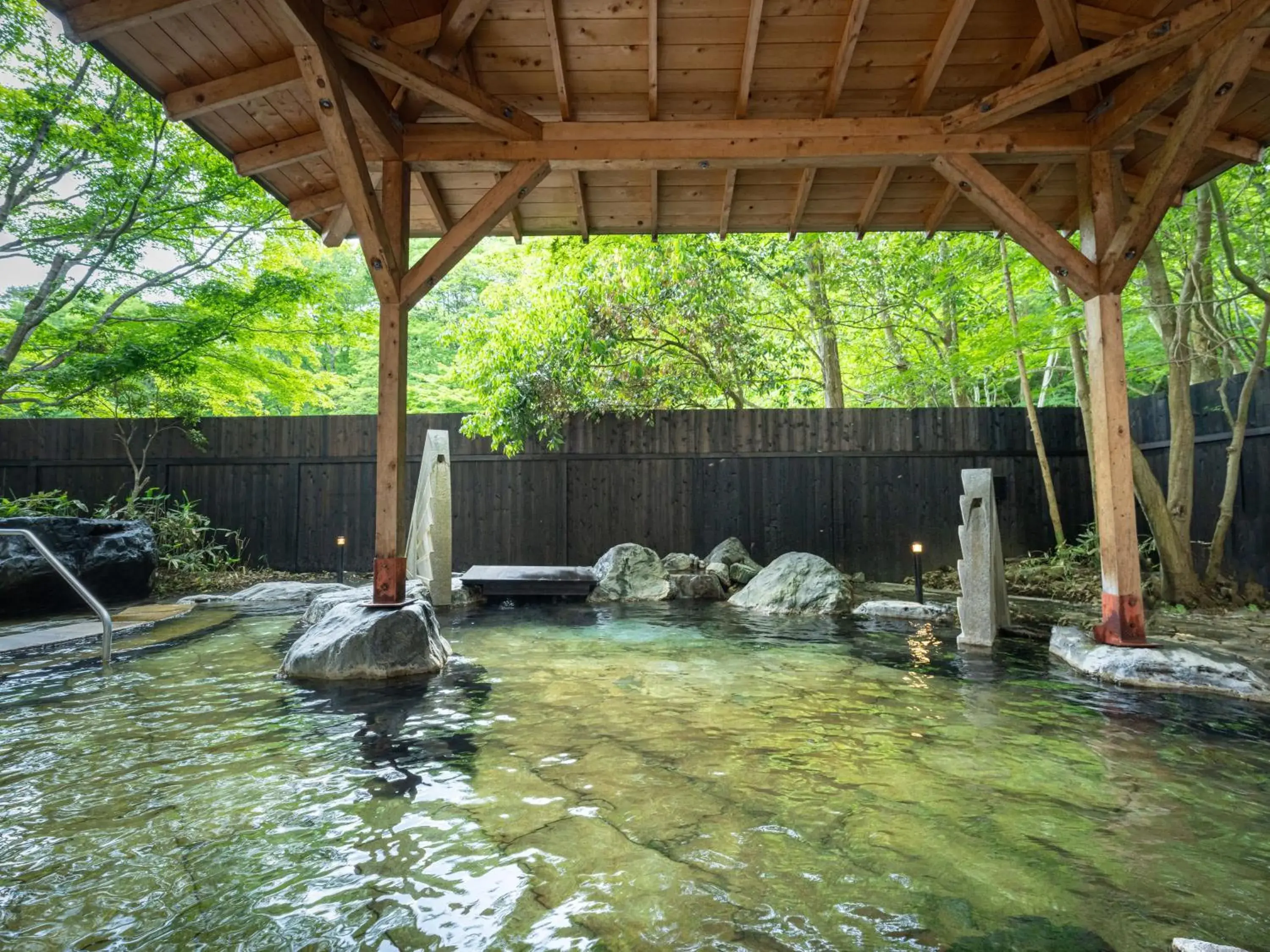 Hot Spring Bath, BBQ Facilities in Kamenoi Hotel Nikko Yunishigawa