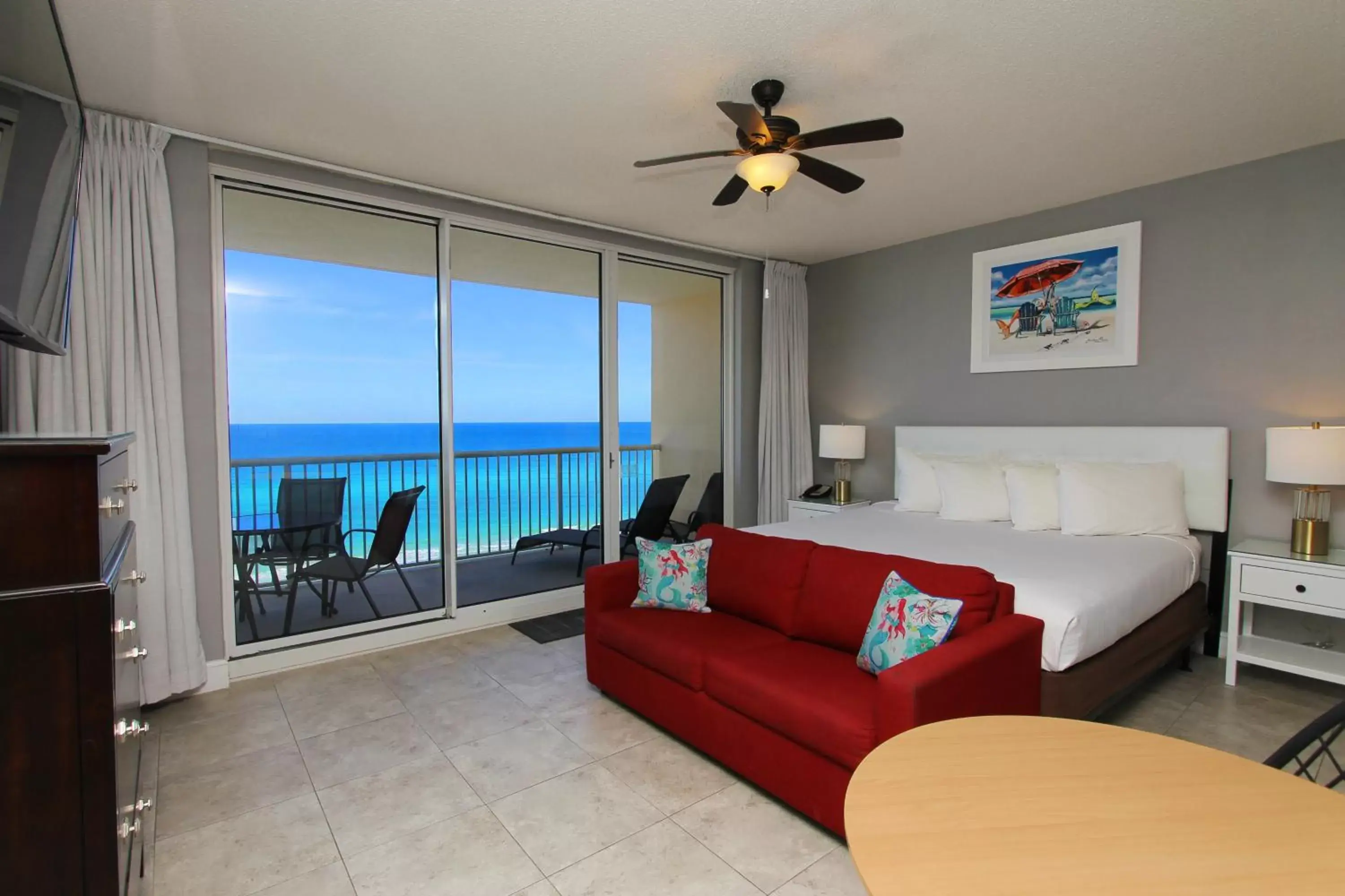 Bed, Seating Area in Majestic Beach Resort, Panama City Beach, Fl