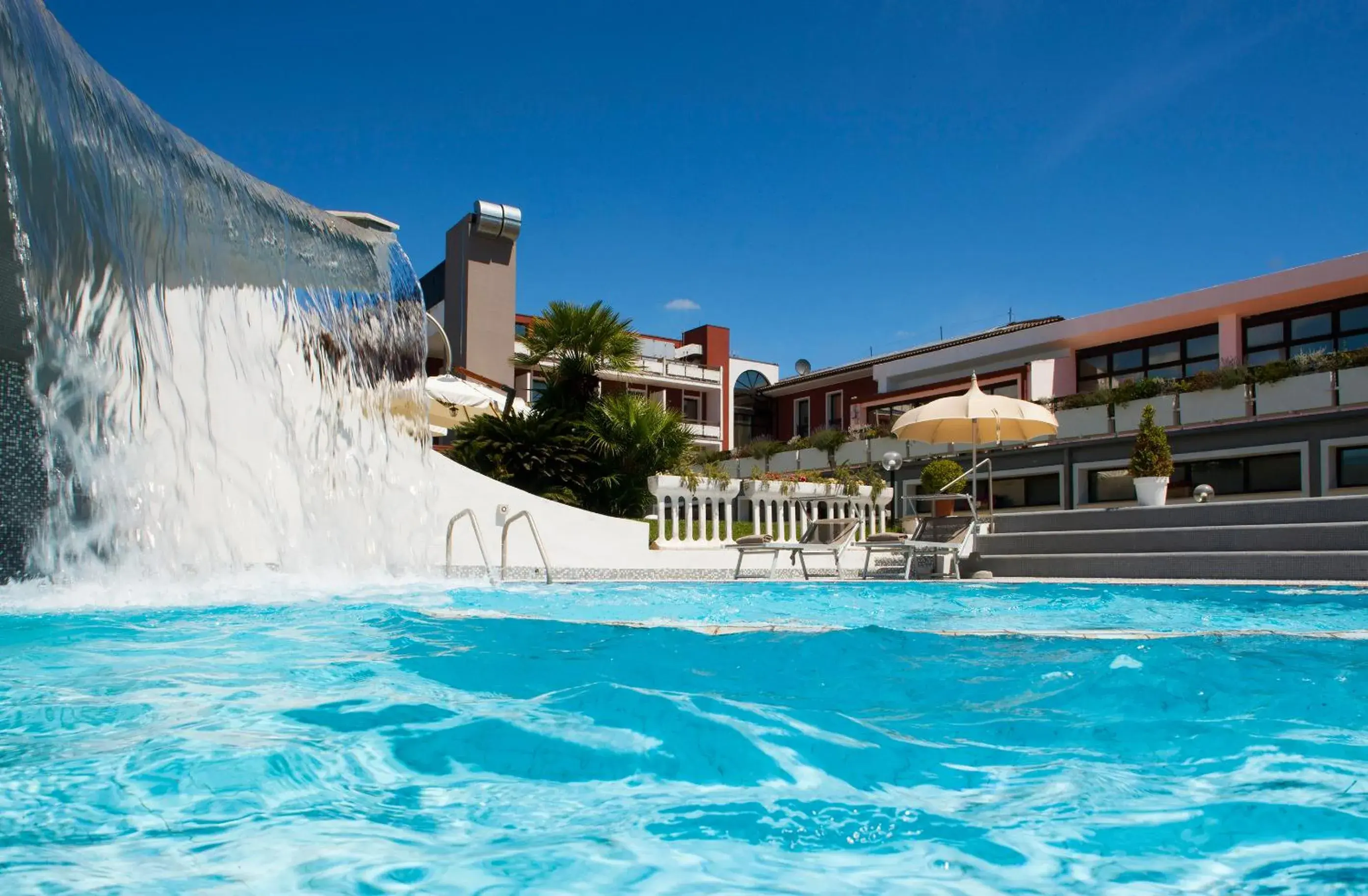 Swimming pool, Winter in Hotel Salus Terme