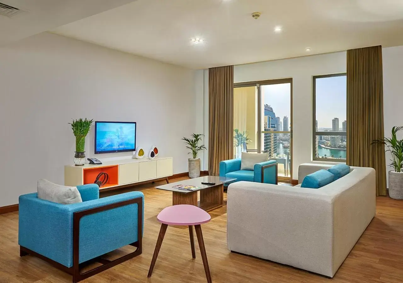 TV and multimedia, Seating Area in Ramada Hotel, Suites and Apartments by Wyndham Dubai JBR