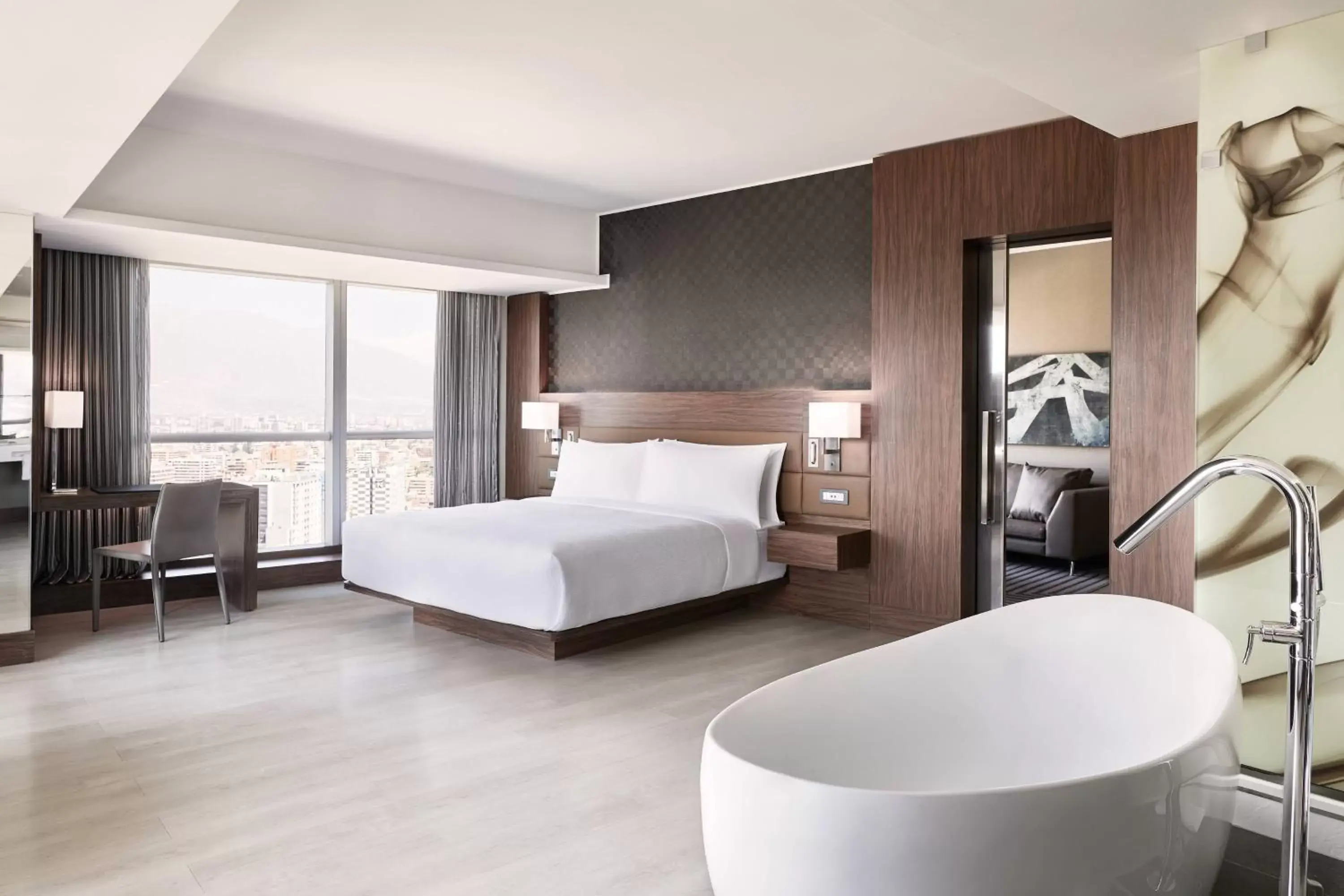 Bedroom in AC Hotel by Marriott Santiago Costanera Center