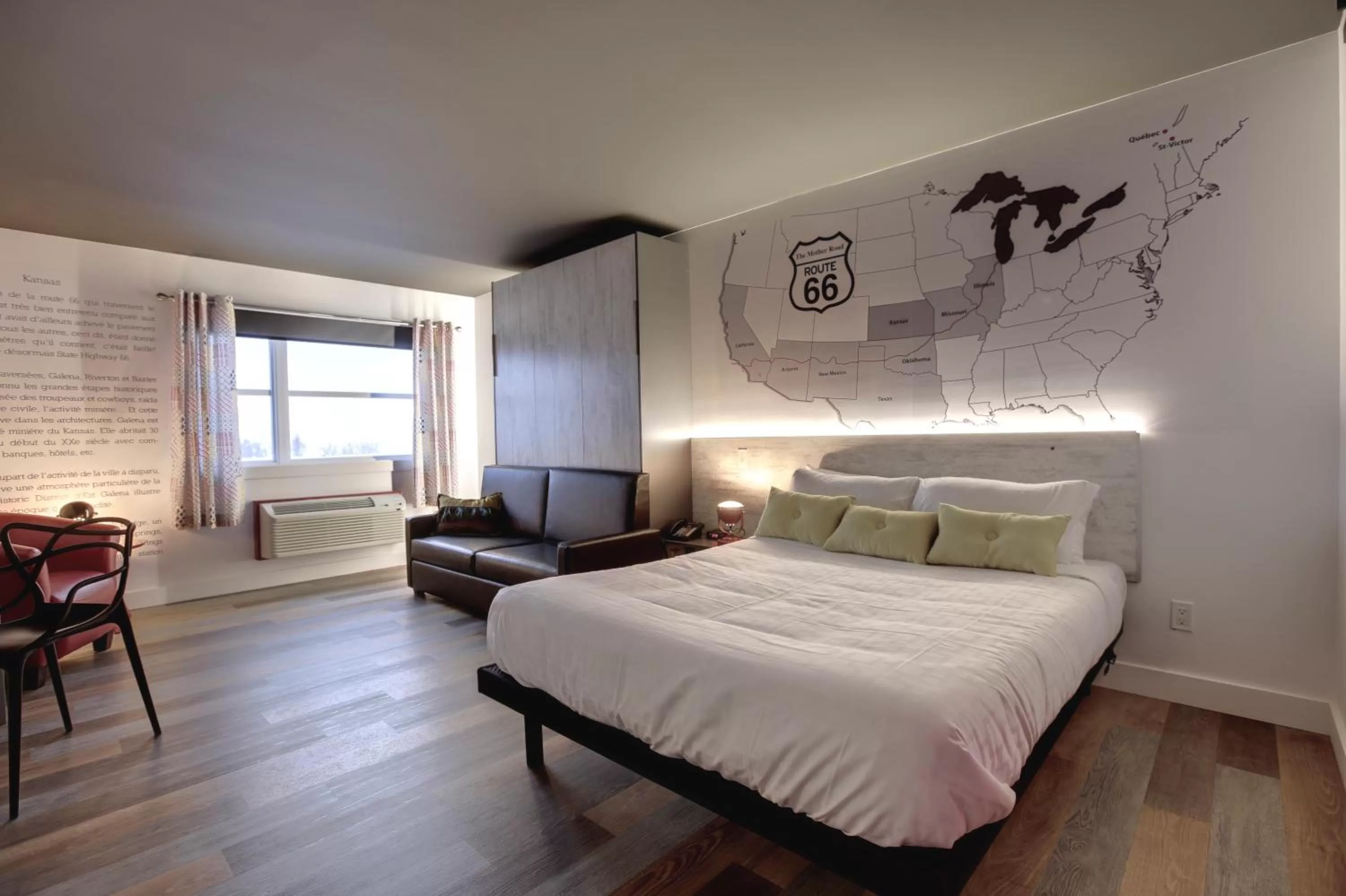 Bed in Hotel Historique et Manoir Route 66