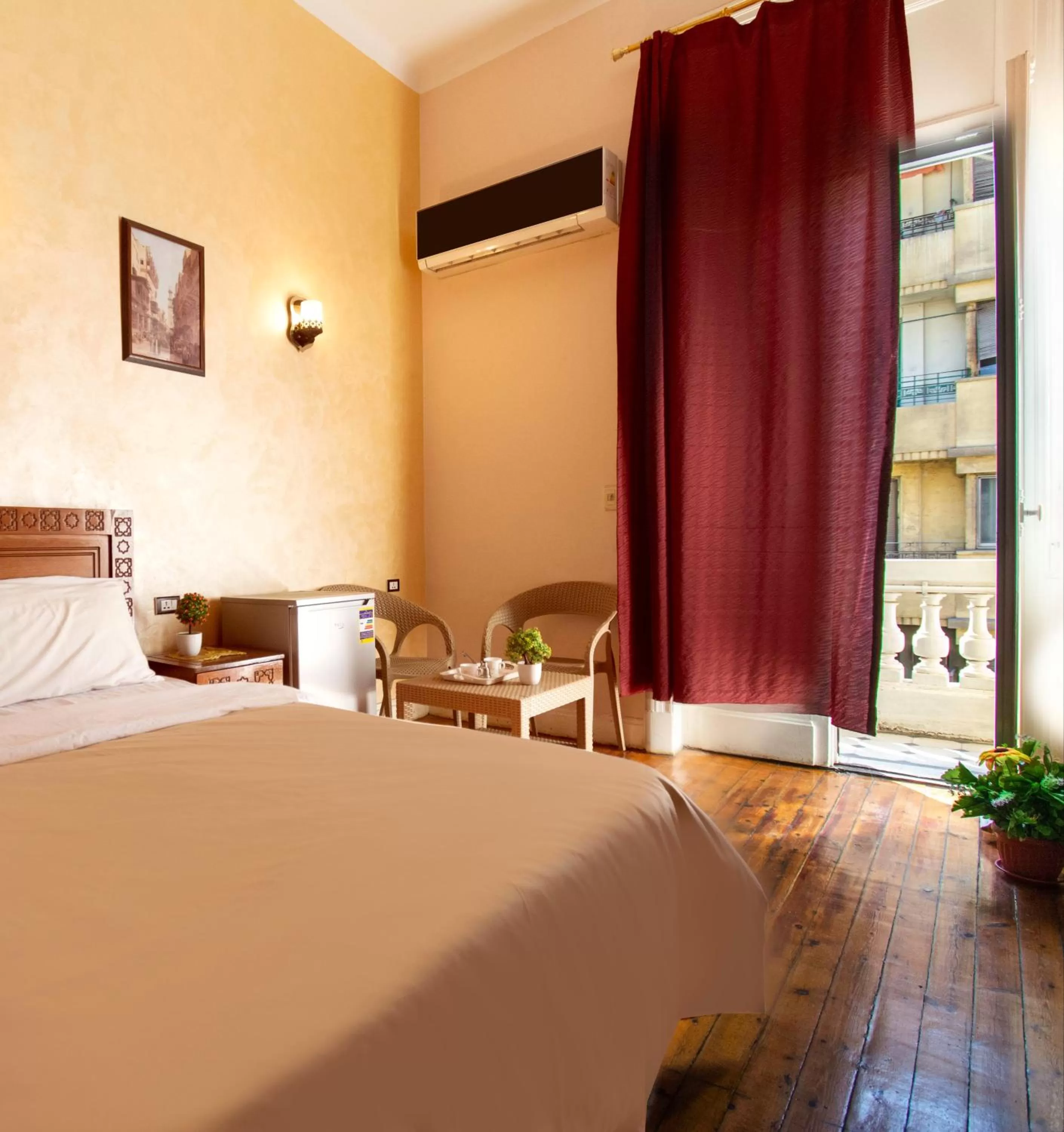 Balcony/Terrace, Bed in Minerva Grand Boutique