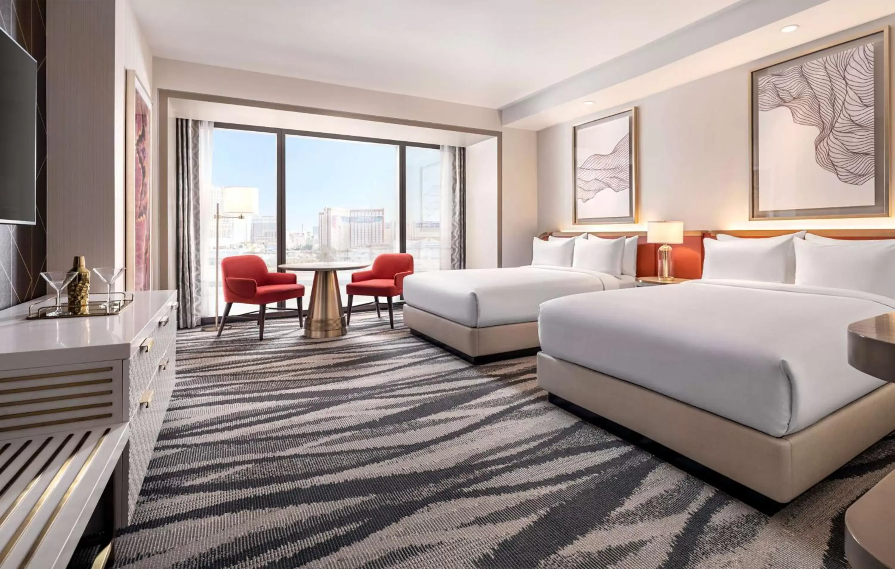 Bedroom in Conrad Las Vegas At Resorts World