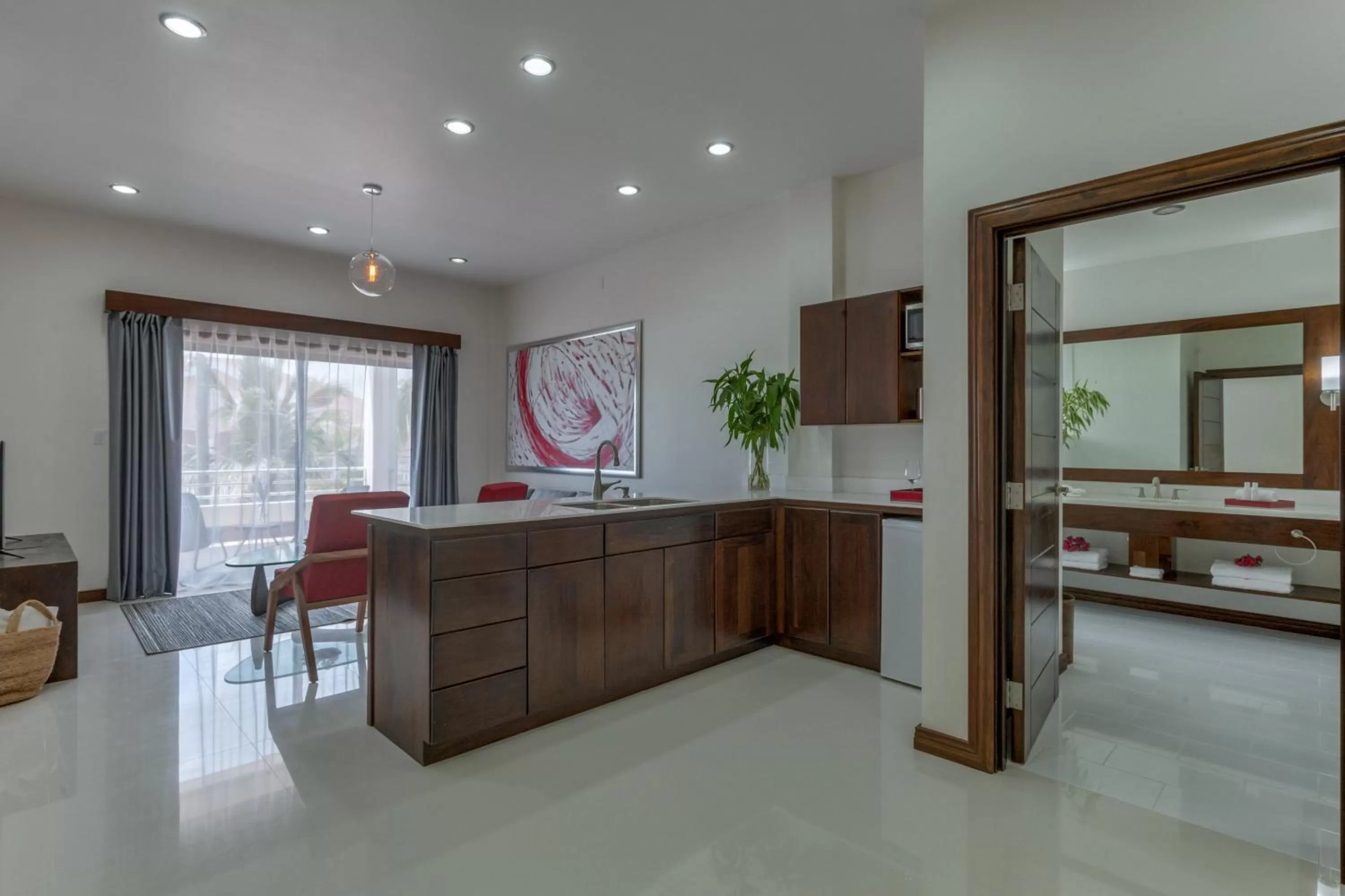 Kitchen or kitchenette in The Ellysian Boutique Hotel