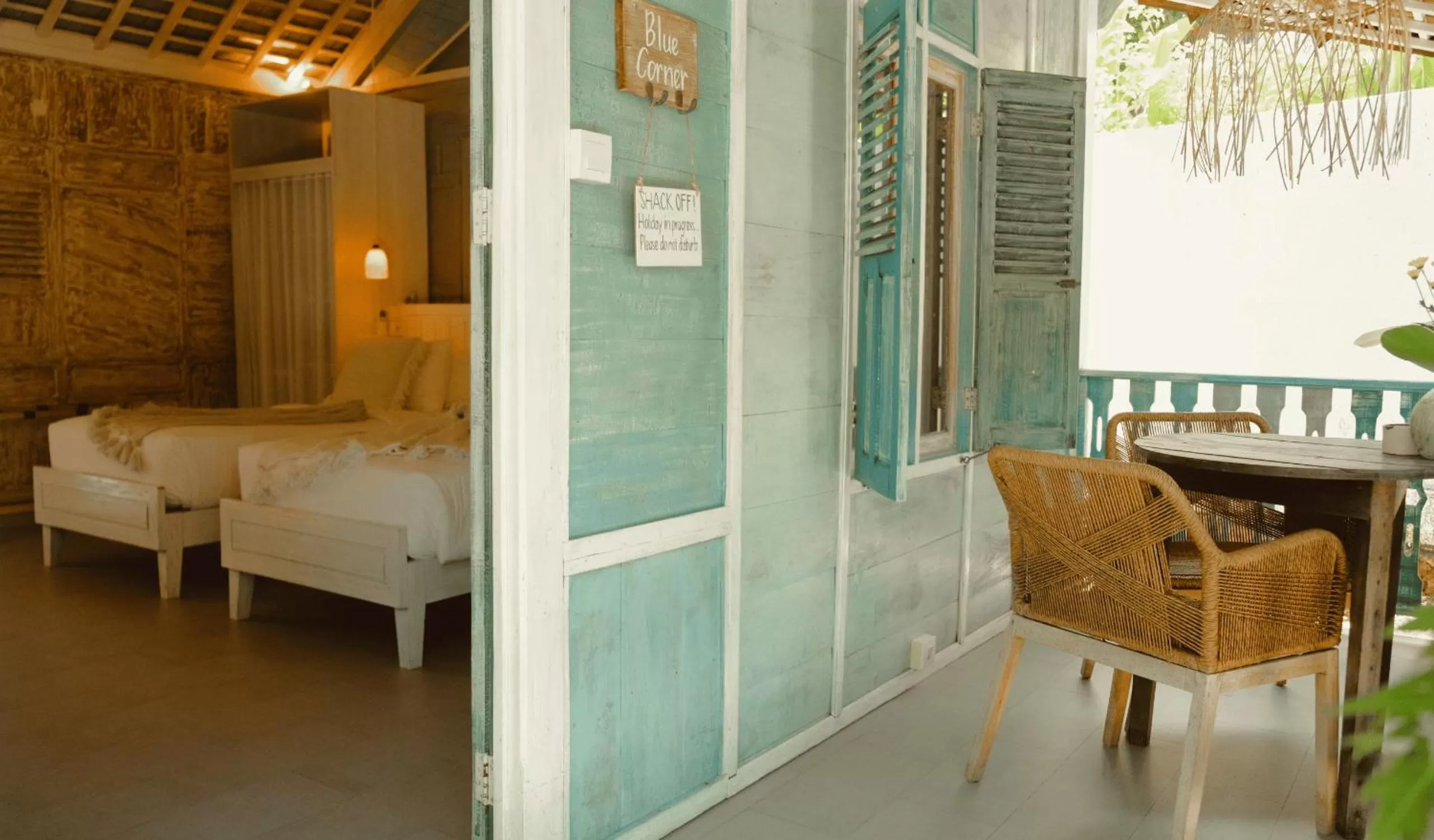 Bed in The Shacks at Sandy Bay