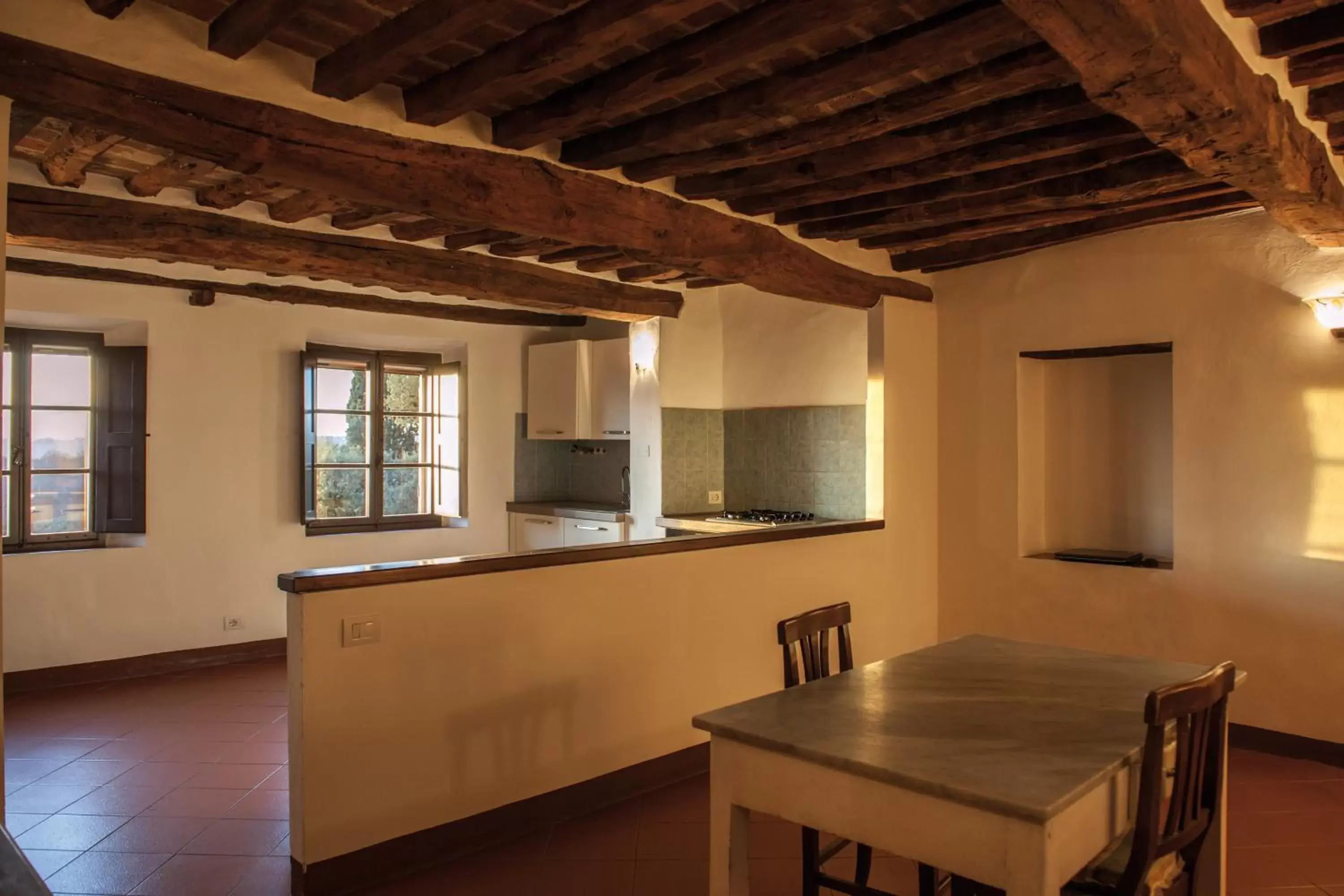 Dining area, Kitchen/Kitchenette in Certosa di Pontignano Residenza d'Epoca