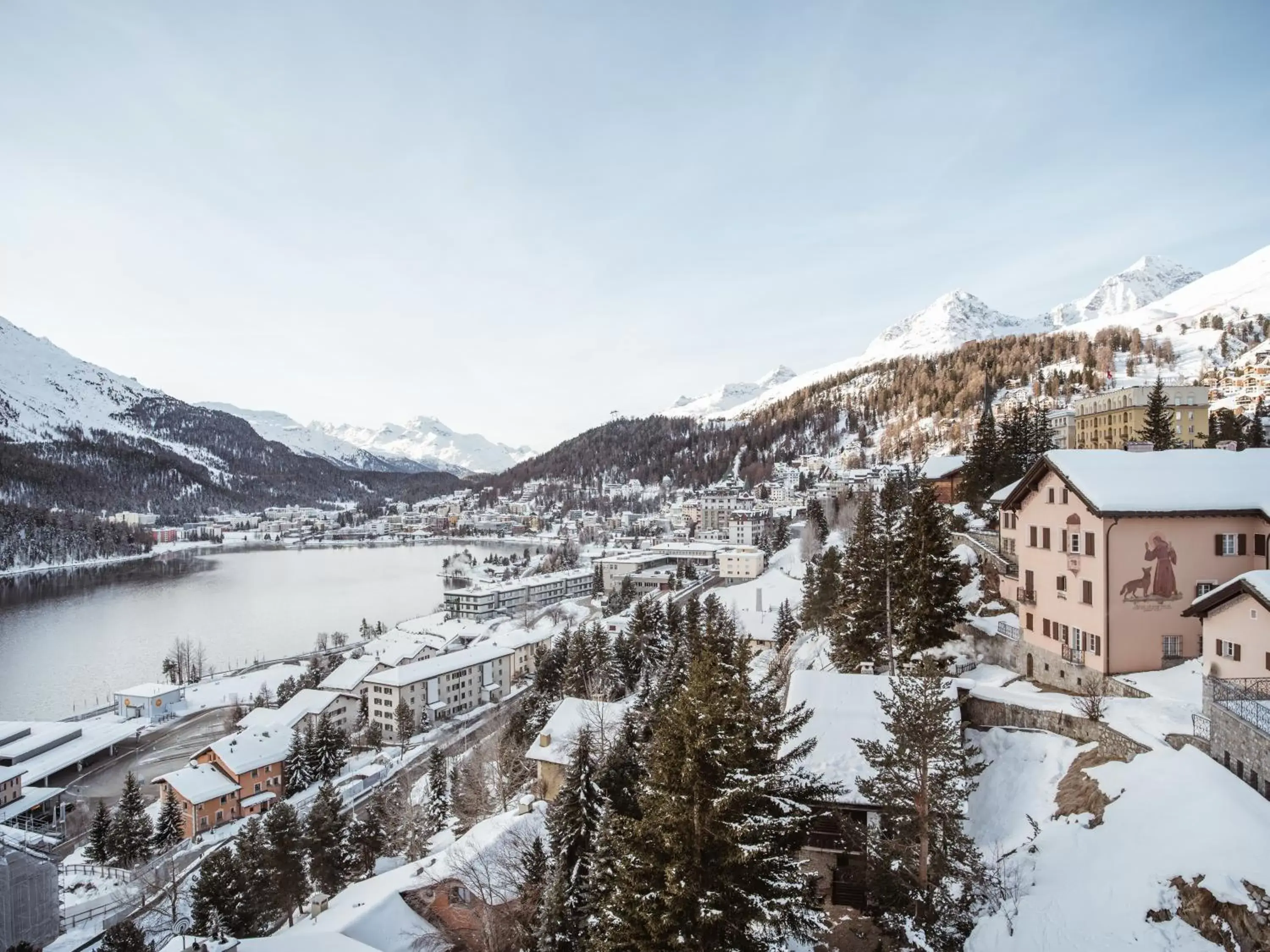 View (from property/room), Winter in Carlton Hotel St Moritz - The Leading Hotels of the World