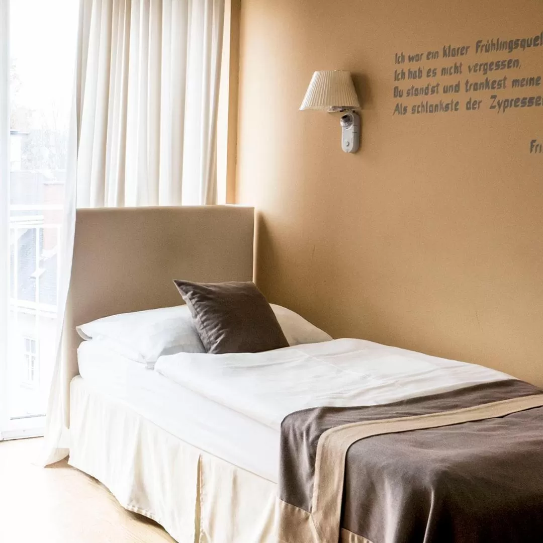 Bed in Hotel Villa Rückert