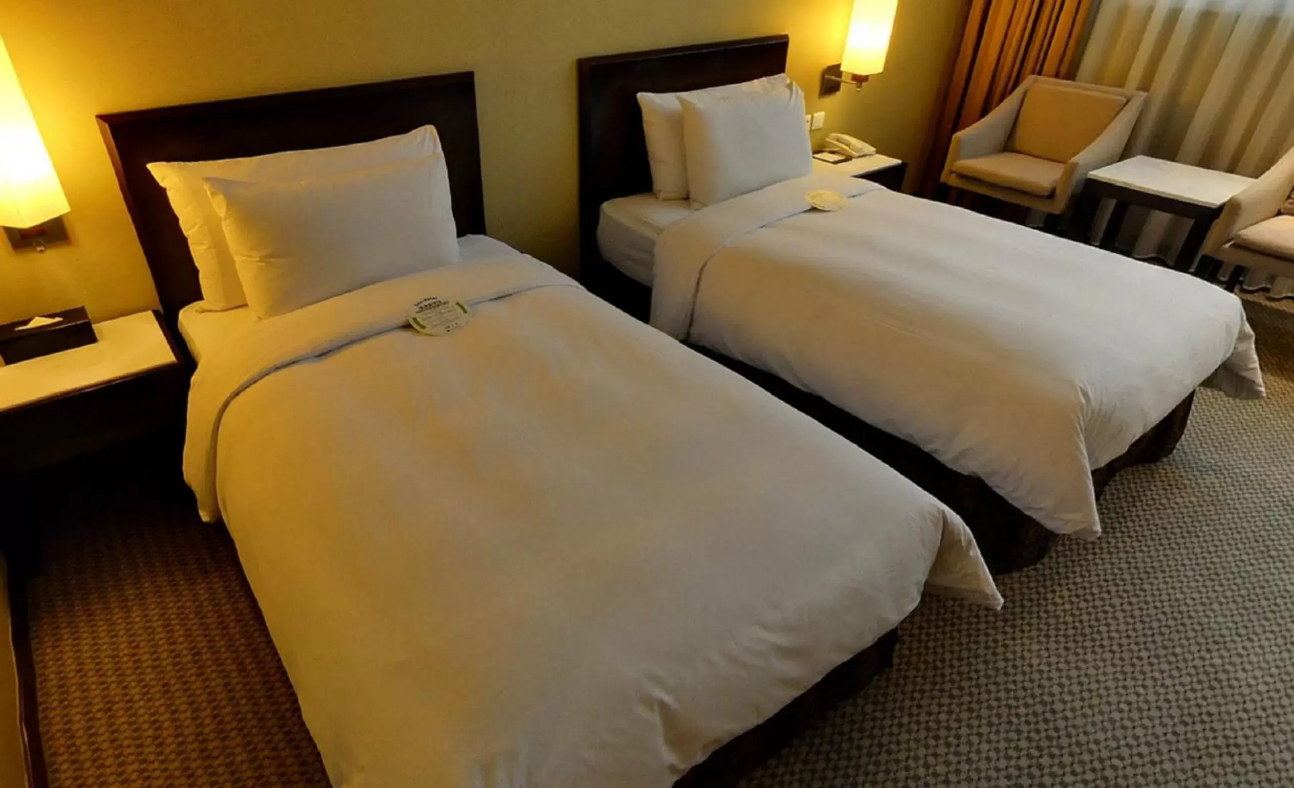 Bed in Taipei International Hotel