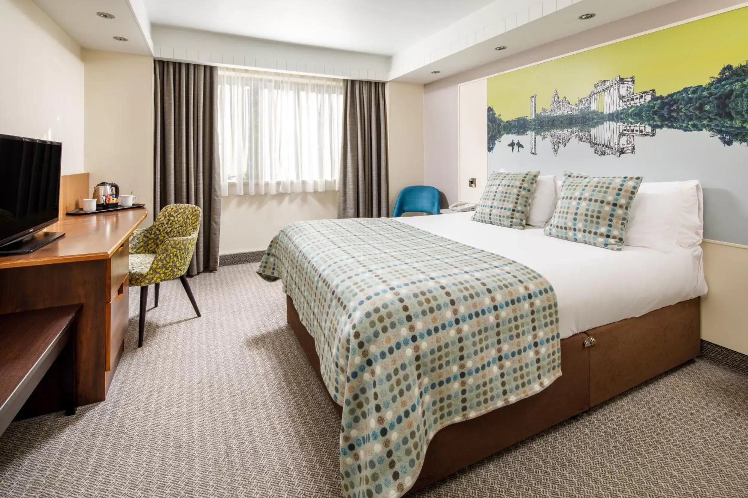 Bed in Mercure Swansea Hotel