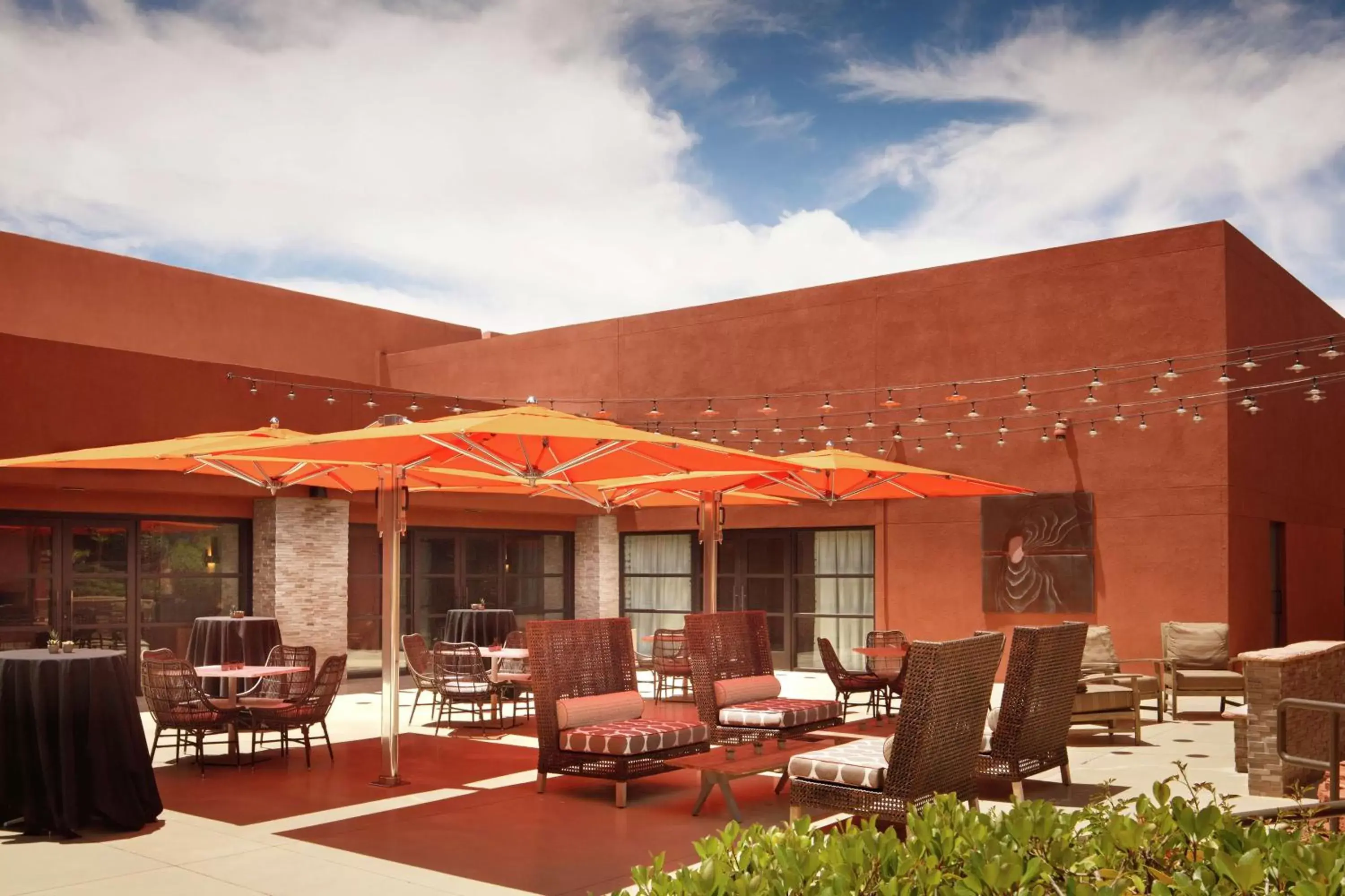 Inner courtyard view in Hilton Sedona Resort at Bell Rock Inner courtyard view in Hilton Sedona Resort at Bell Rock