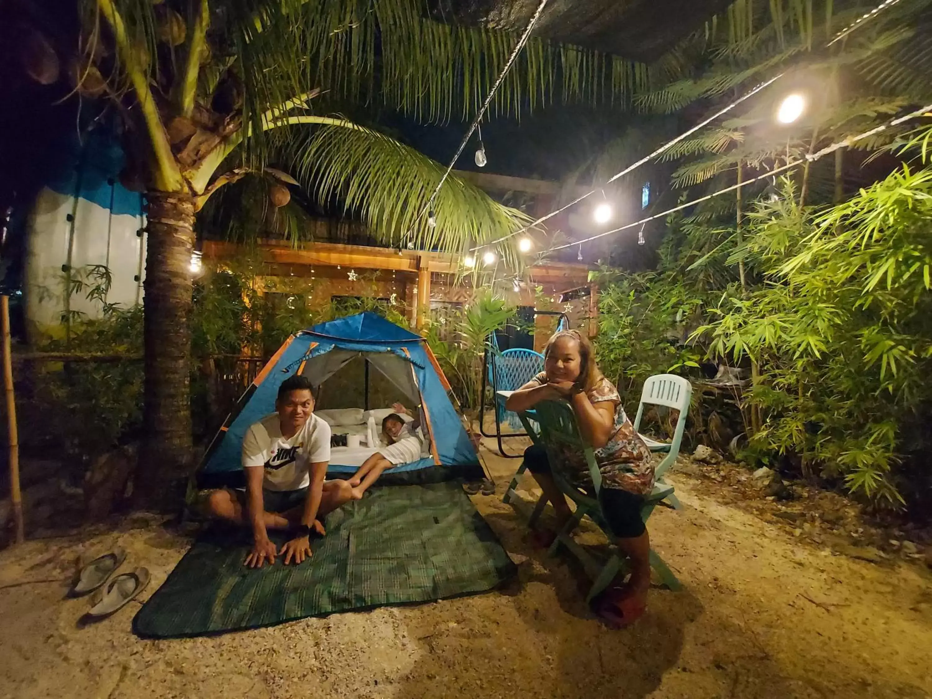 Family in New Village Lodge