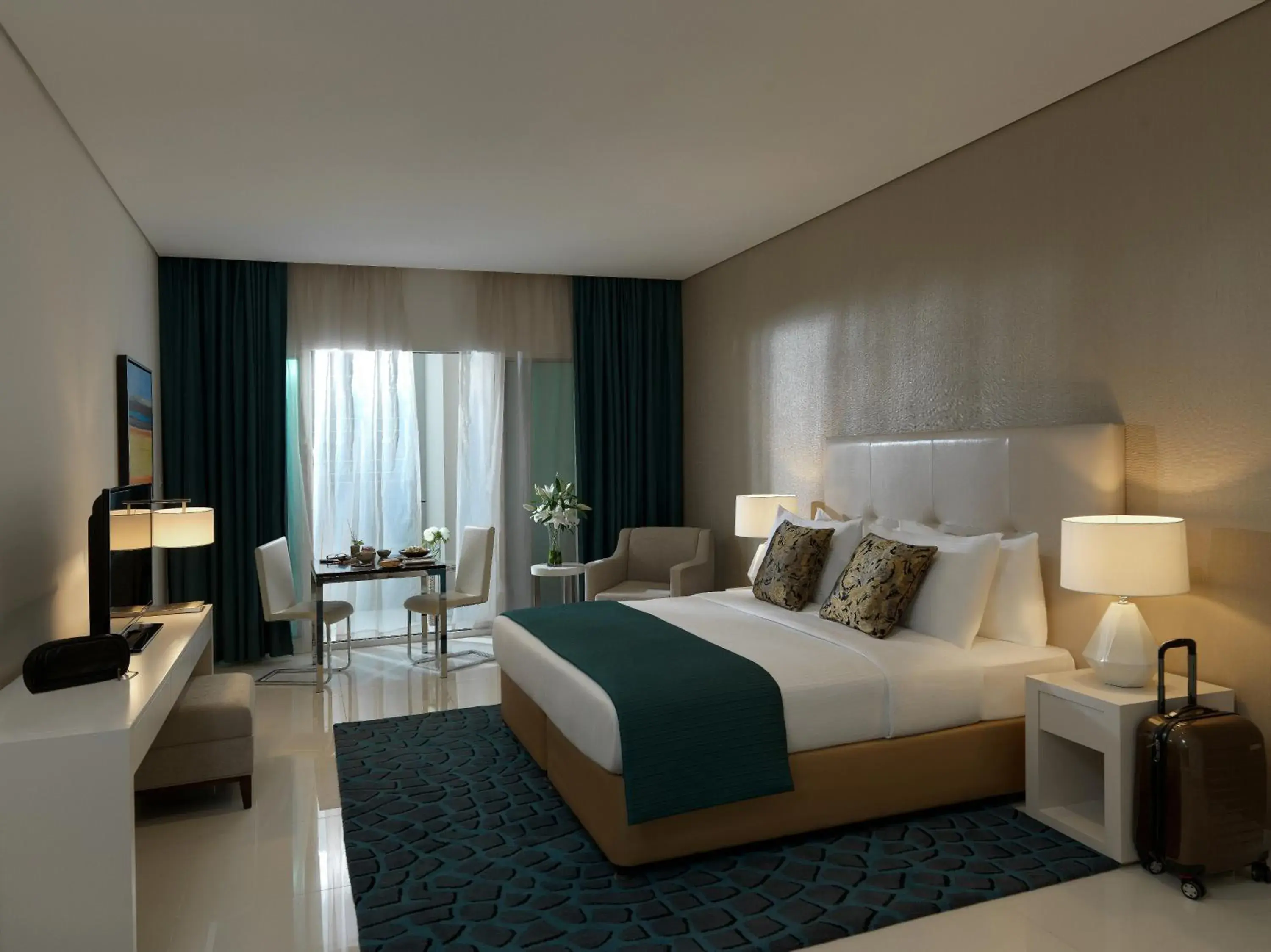 Bed, Room Photo in Damac Maison Cour Jardin
