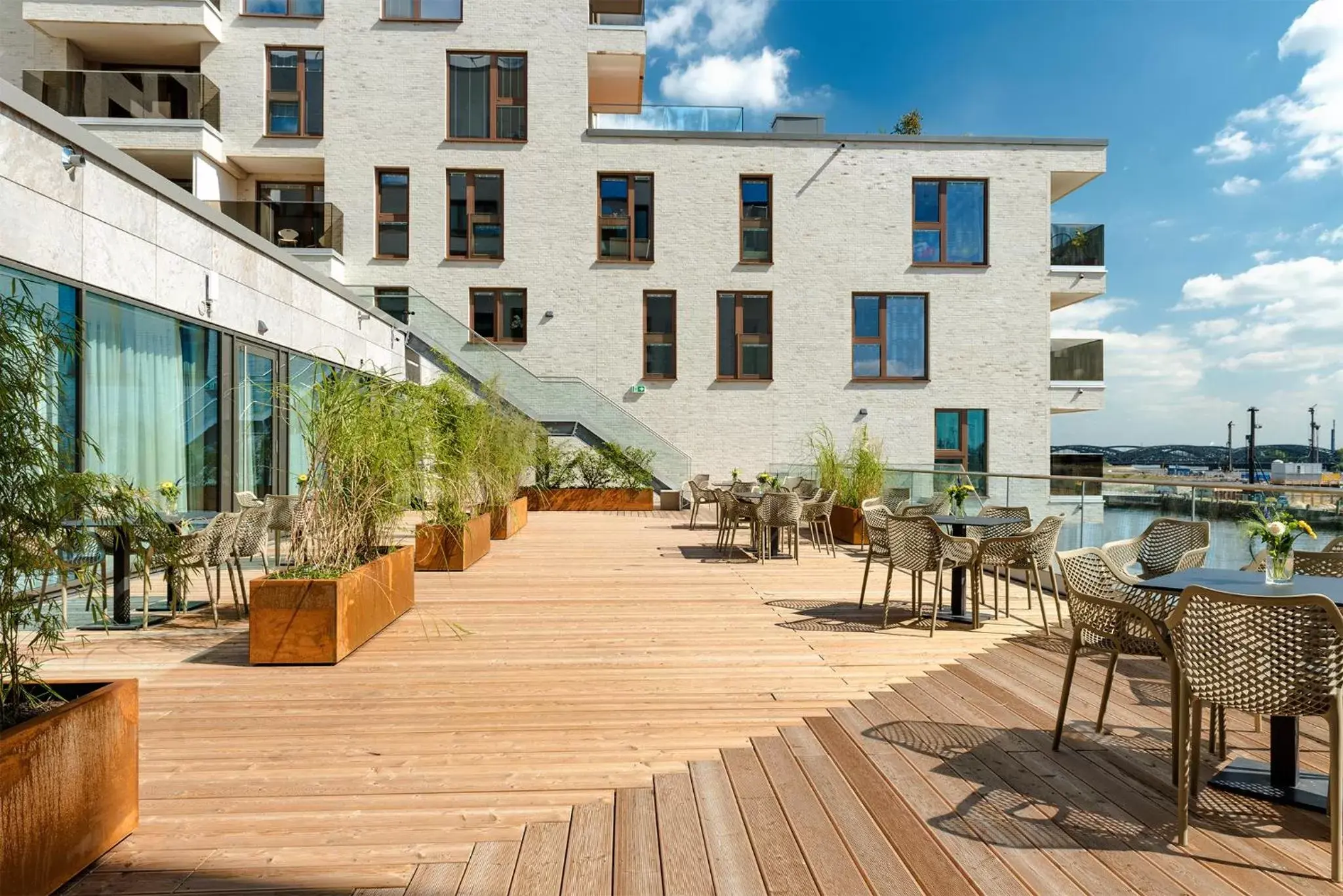 Balcony/Terrace in JUFA Hotel Hamburg HafenCity