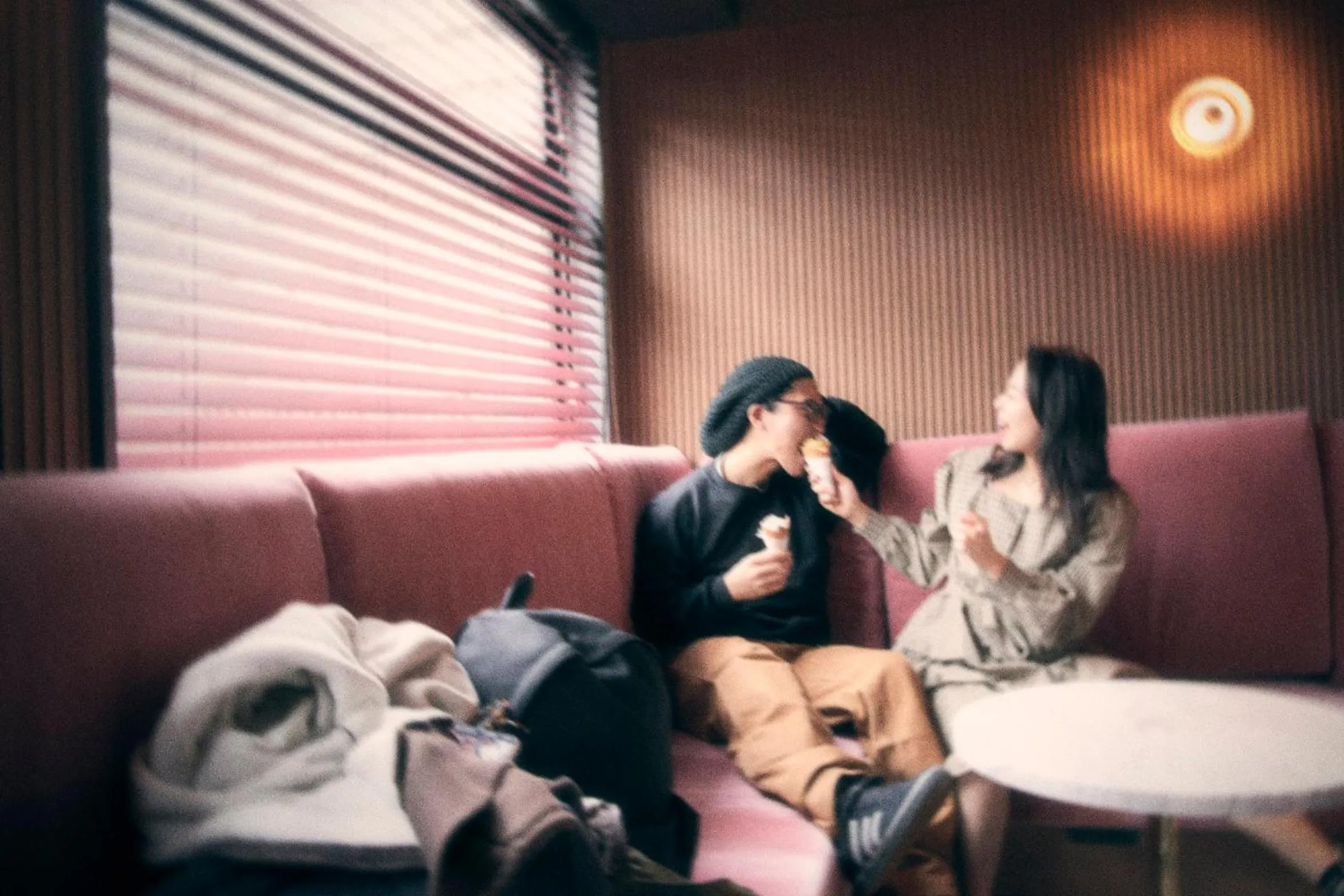 Communal lounge/ TV room in Hotel She, Kyoto