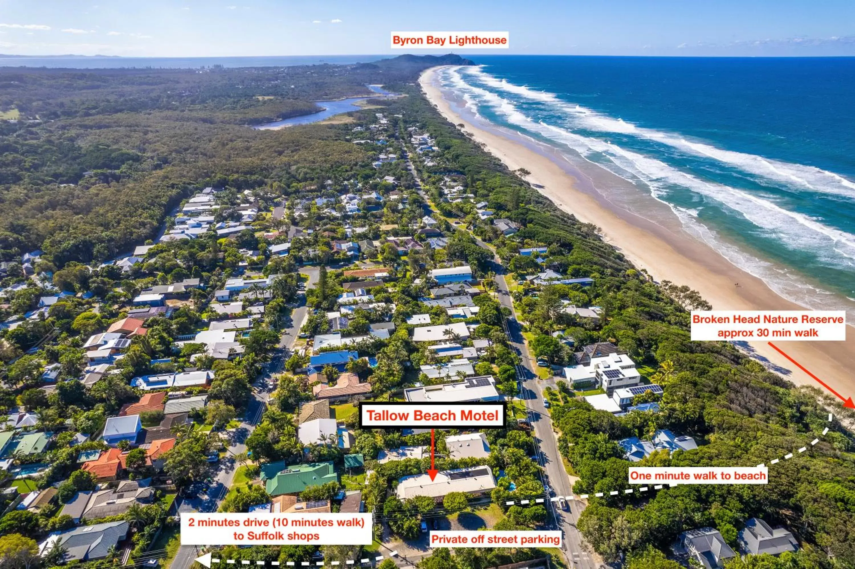 Bird's-eye View in Tallow Beach Motel