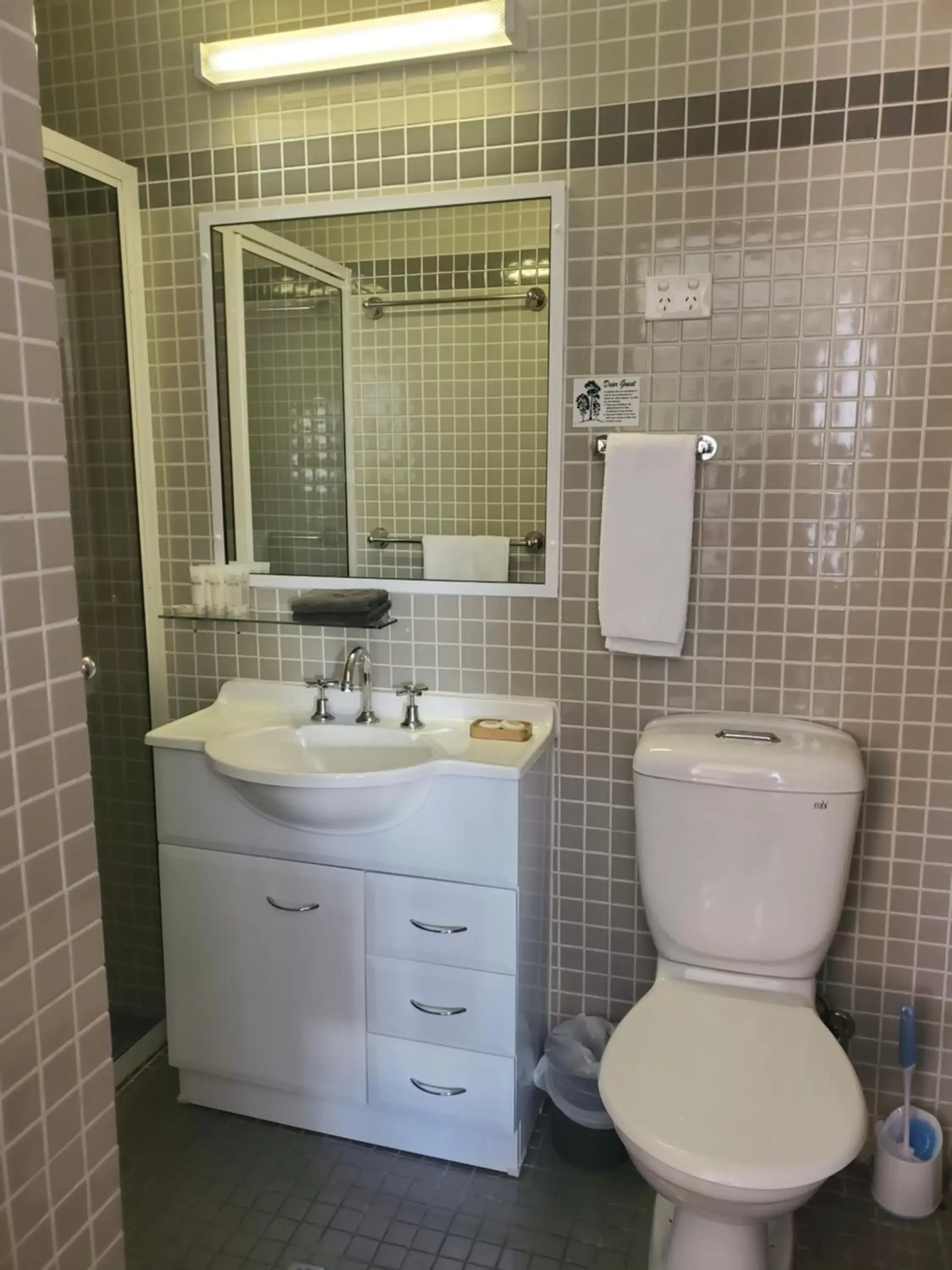 Bathroom in Roydons Motor Inn