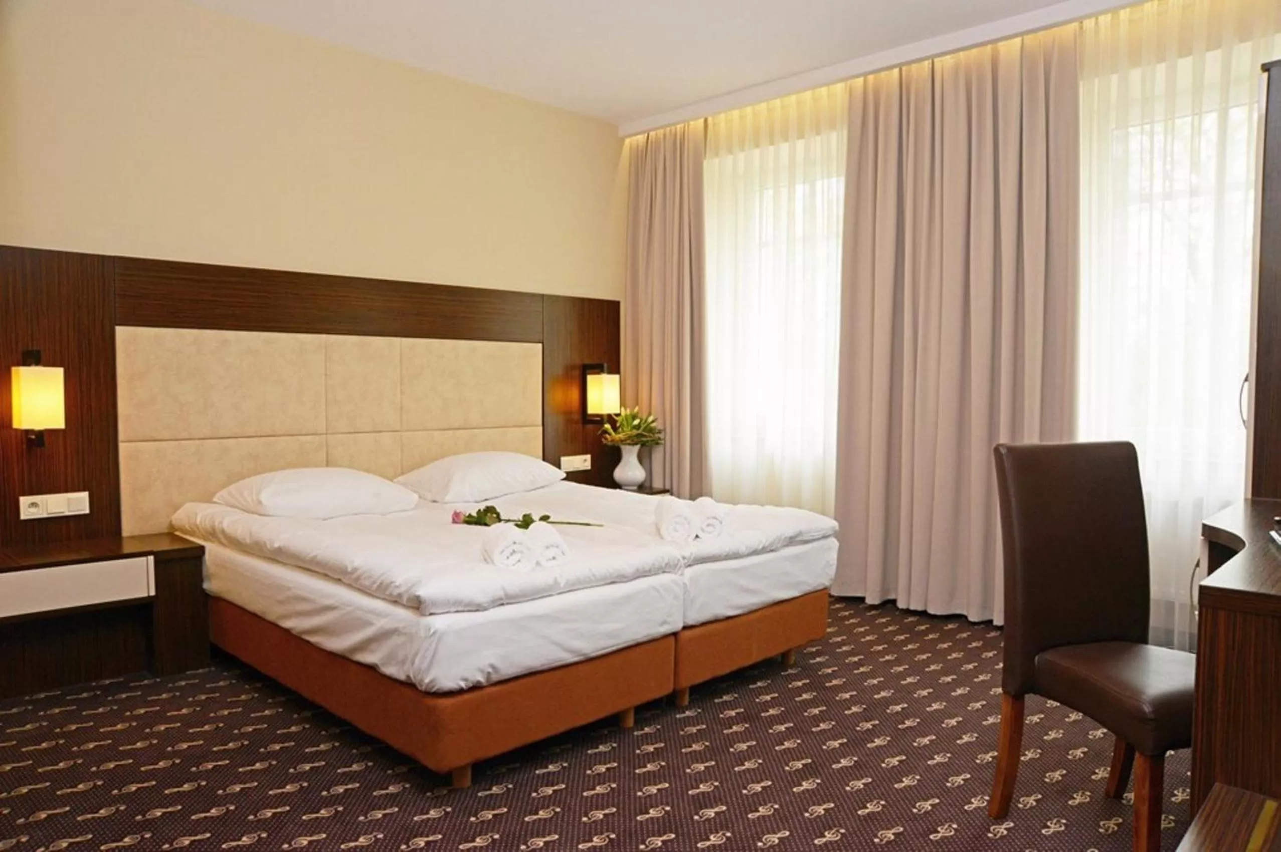 Bed in Hotel Fryderyk