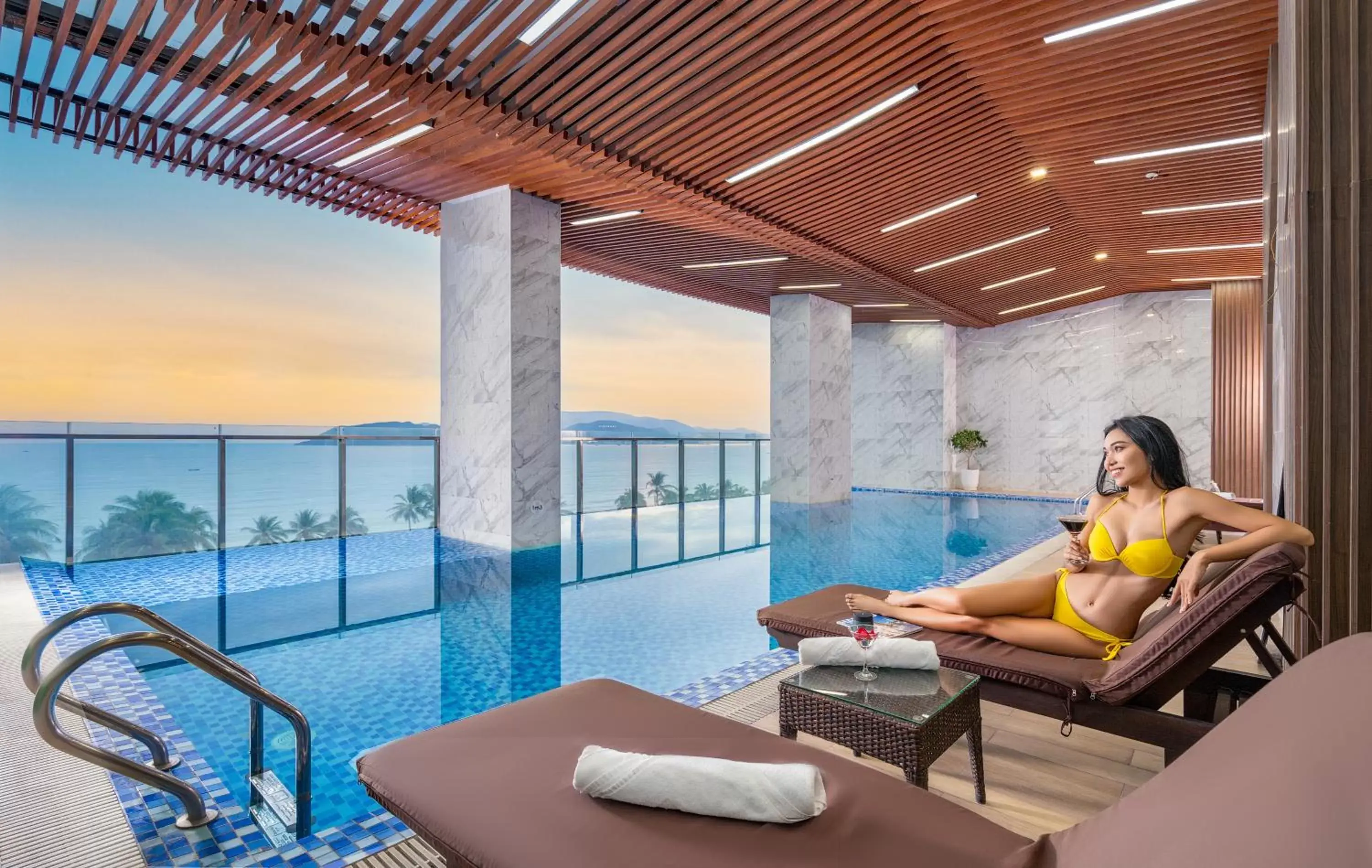 Pool view in Vesna Hotel Pool view in Vesna Hotel