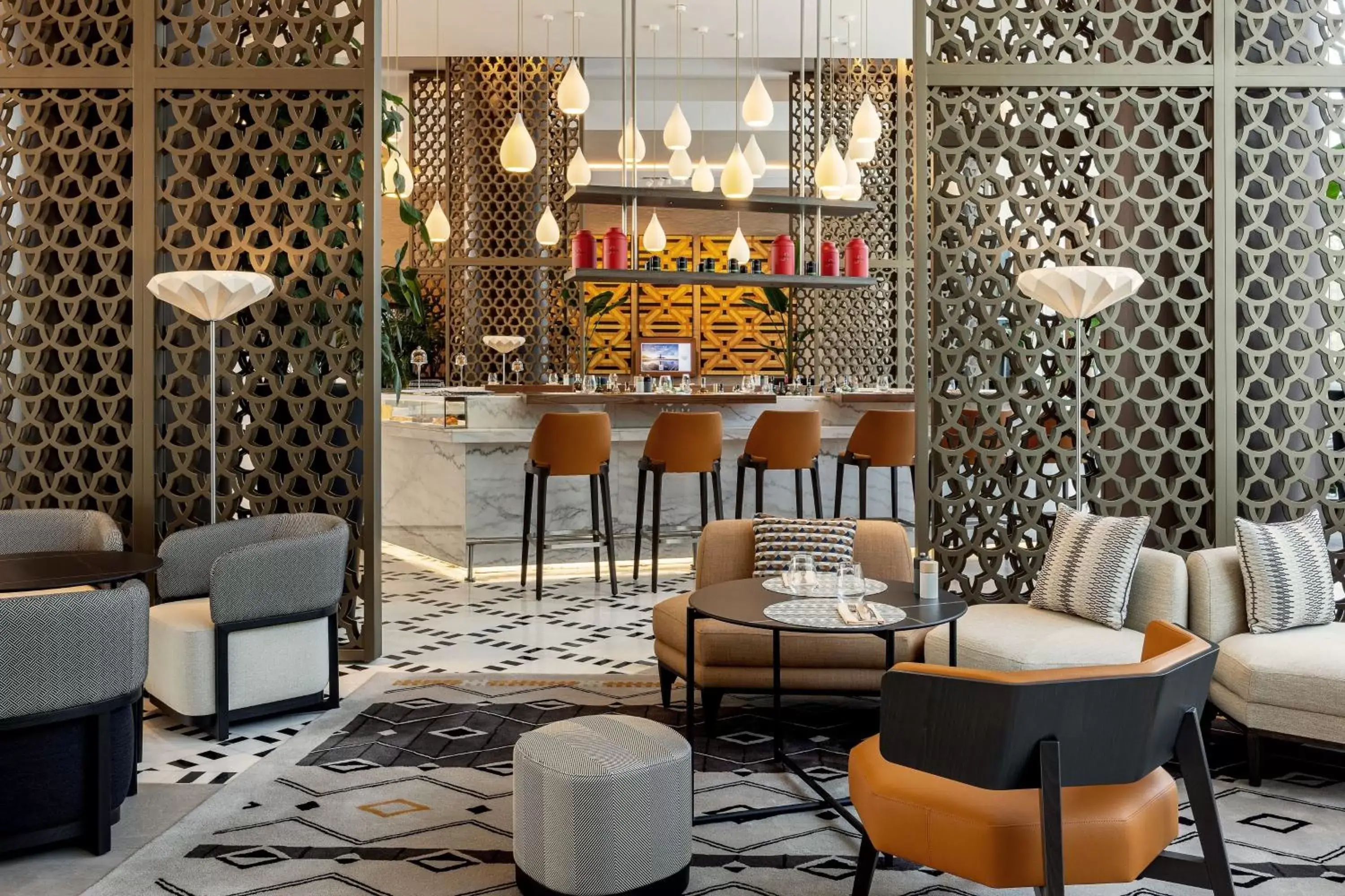 Restaurant/places to eat, Lounge/Bar in Rabat Marriott Hotel