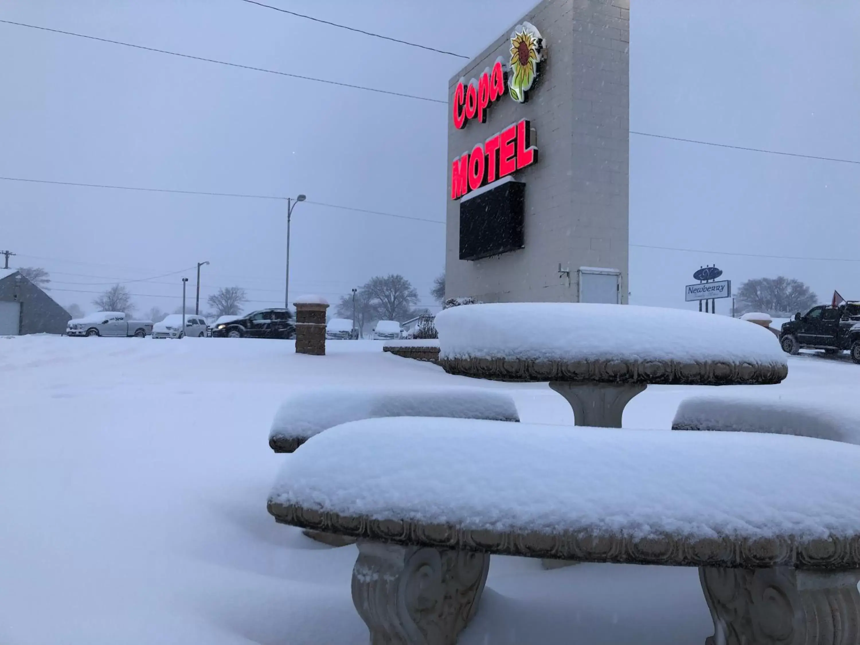 Property building, Winter in Copa Motel