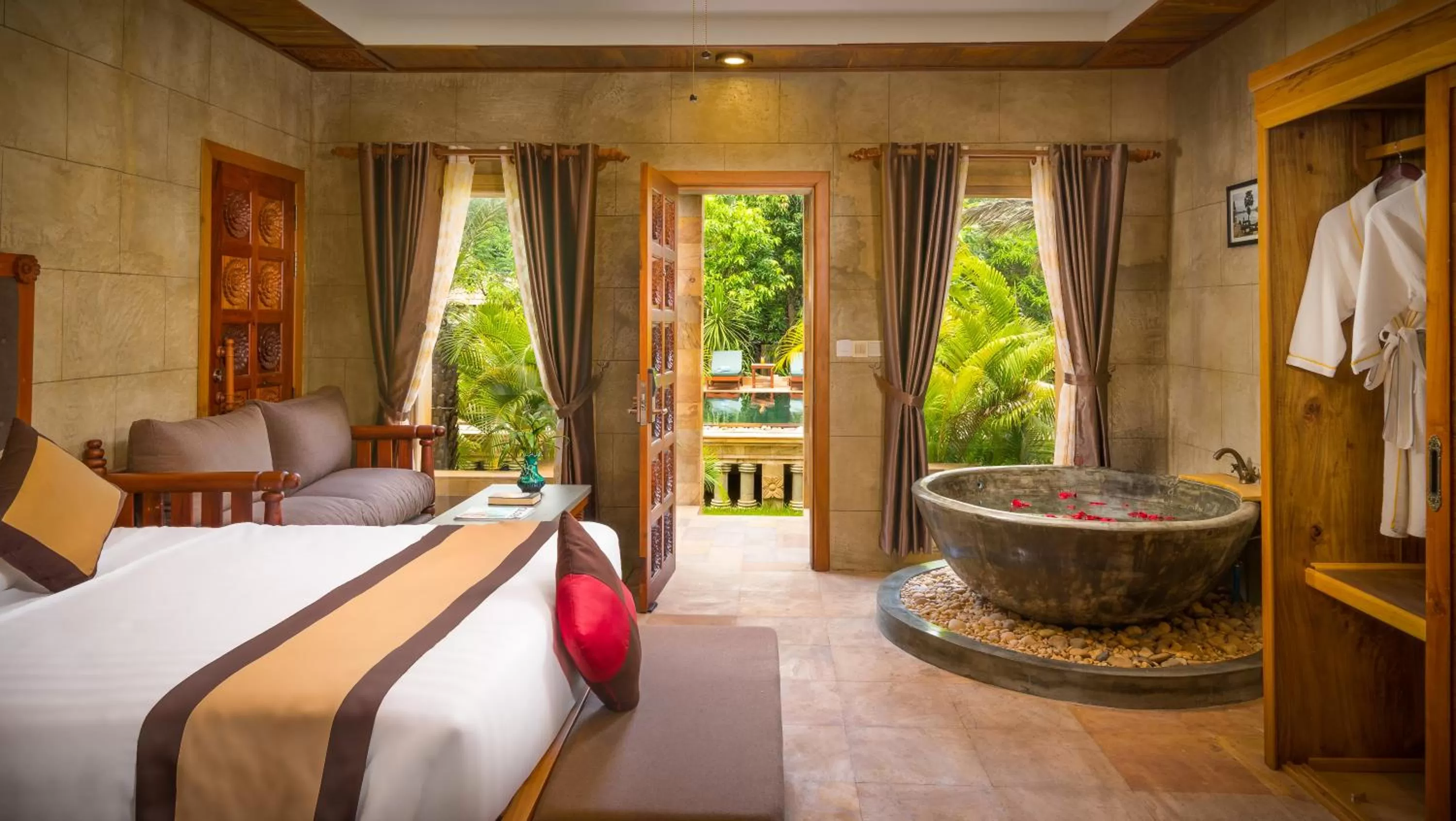 Bedroom in Angkor Style Resort