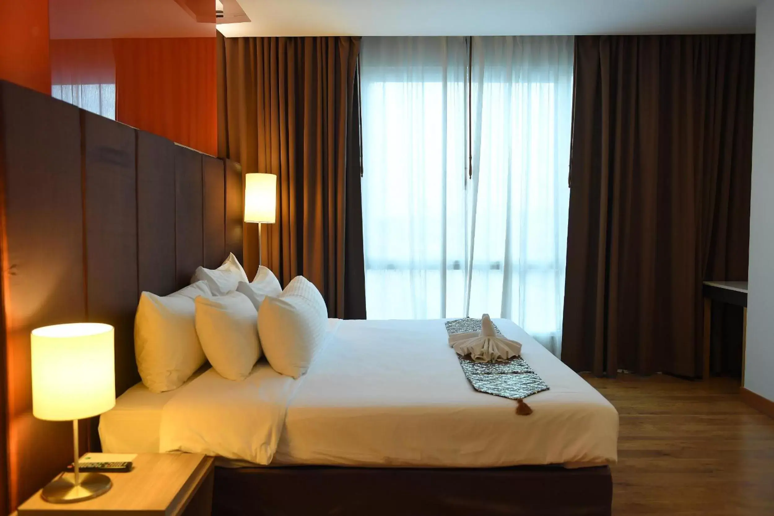 Bed in Prajaktra Design Hotel