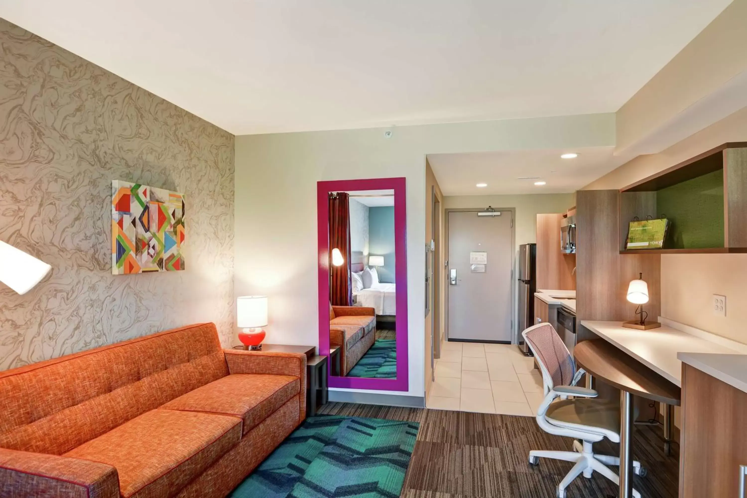 Bedroom, Seating Area in Home2 Suites By Hilton Dayton Vandalia