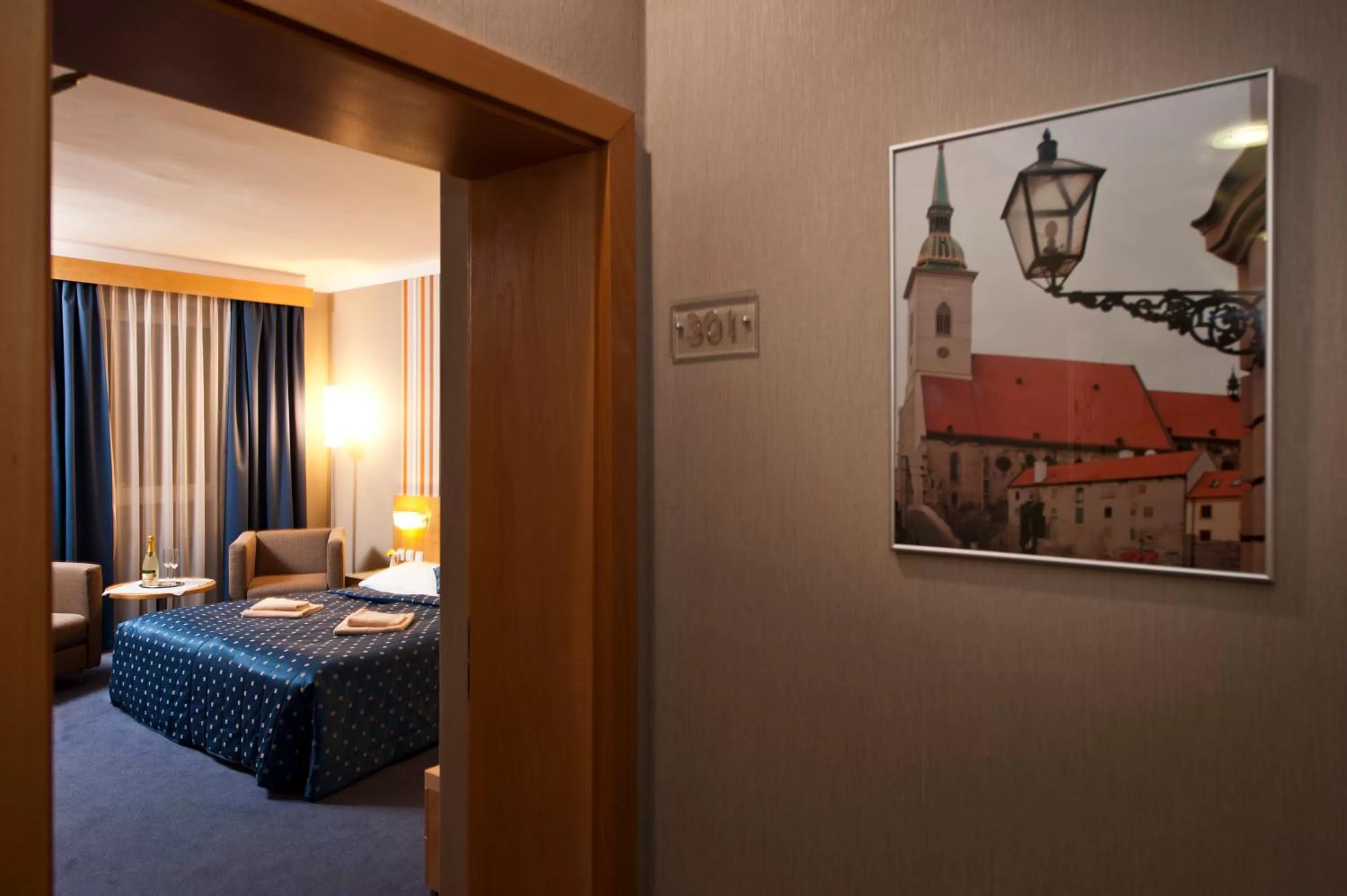 Property building, Bed in Hotel Blue Bratislava