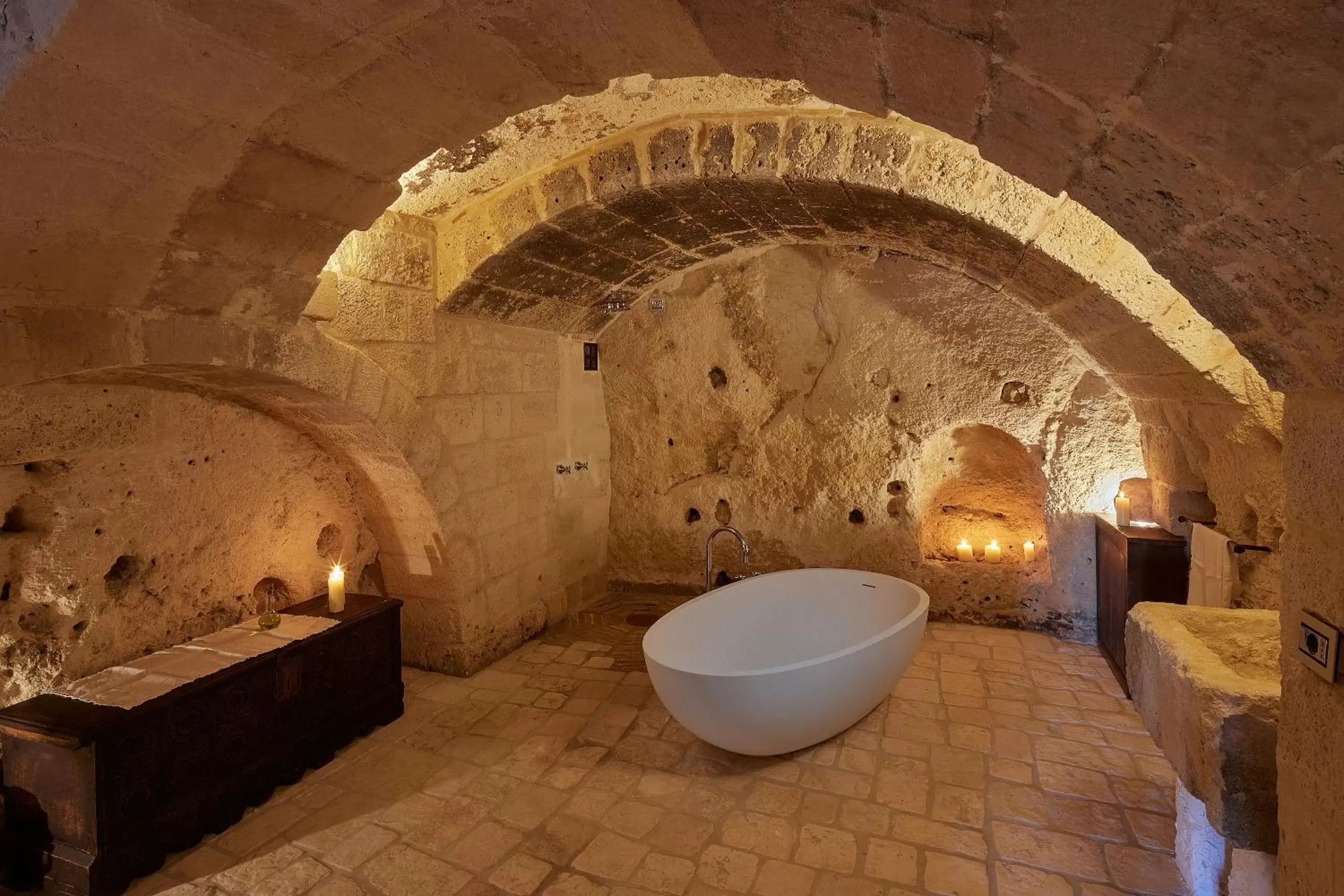 Bathroom in Sextantio Le Grotte Della Civita