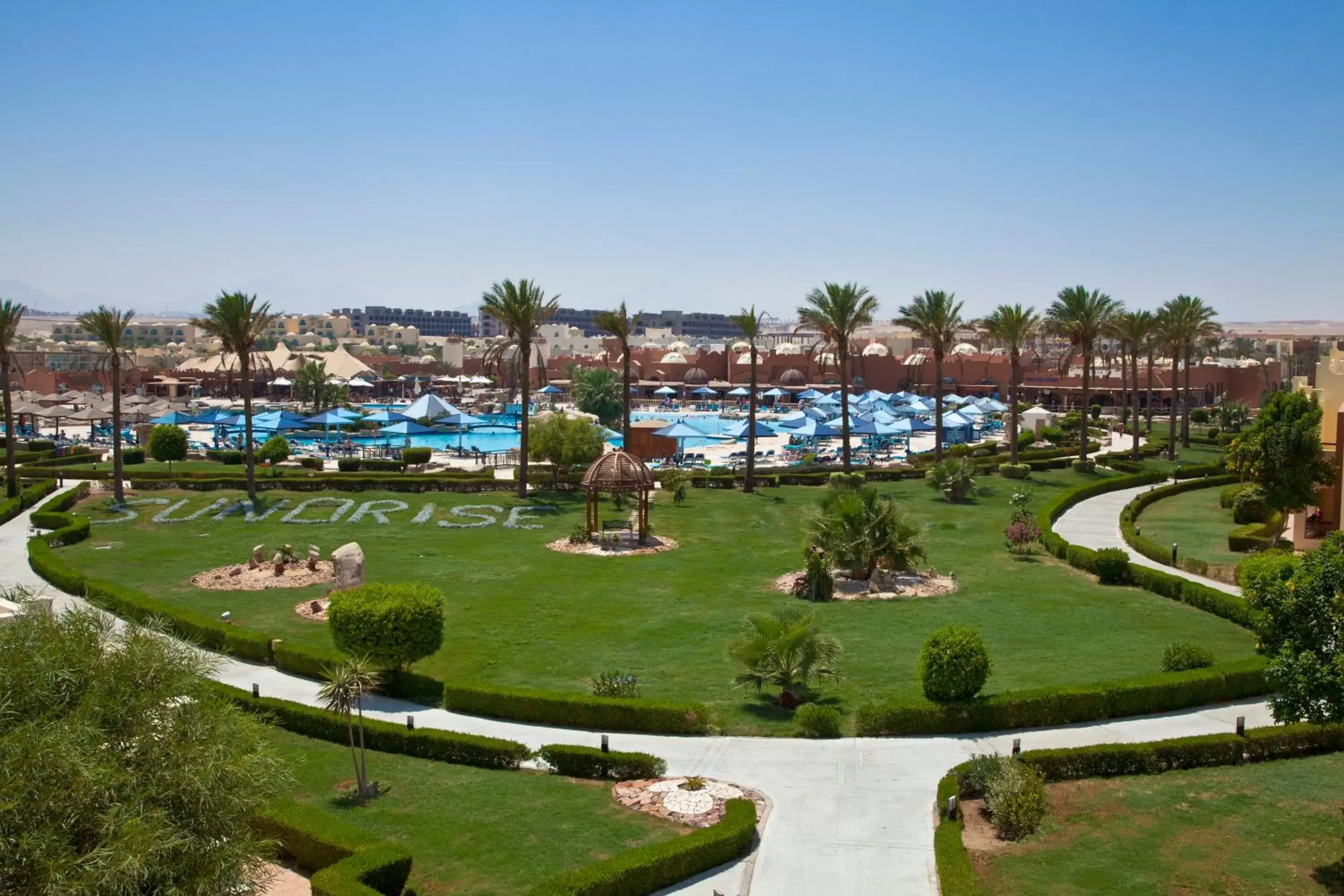 Bird's eye view in Sunrise Royal Makadi Resort