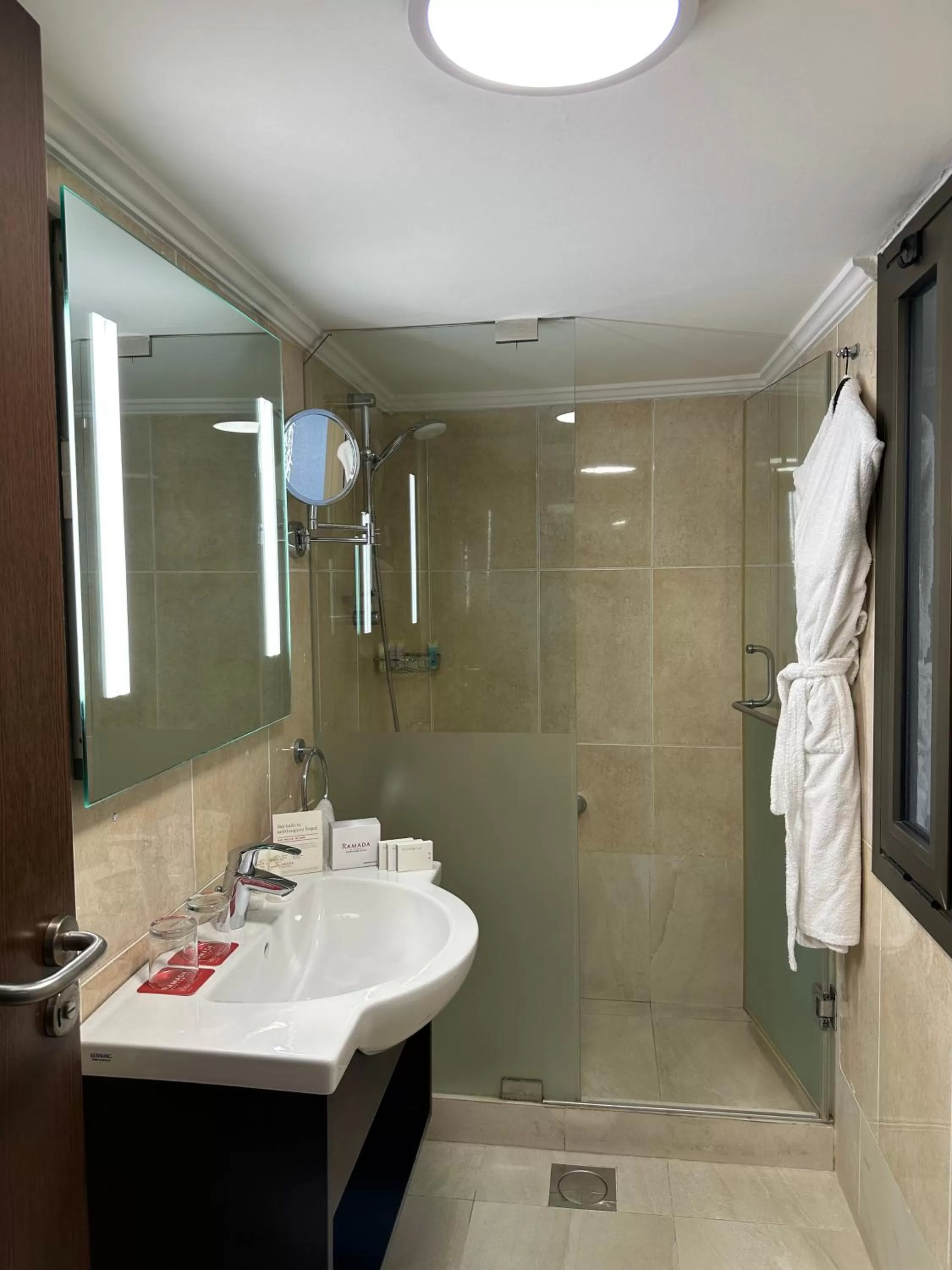 Shower in Ramada by Wyndham Downtown Beirut