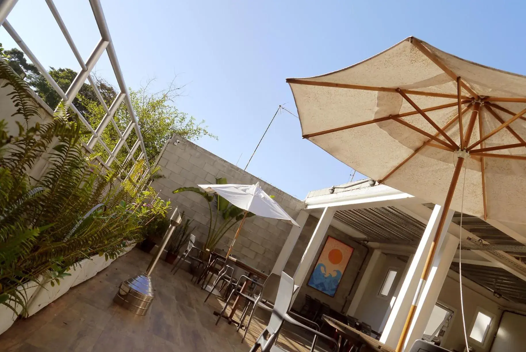 Patio, Property Building in CabanaCopa Hostel