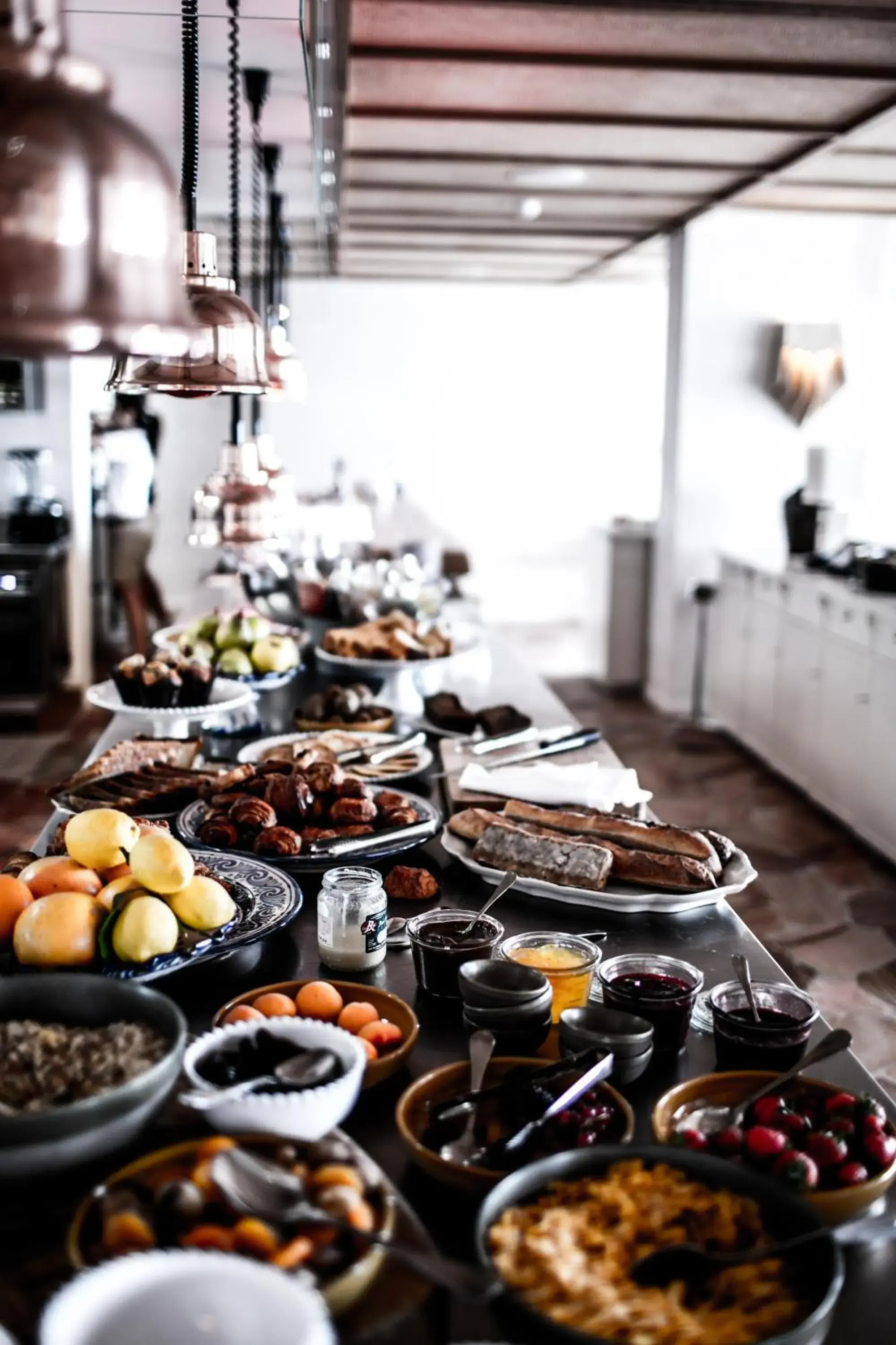 Buffet breakfast, Food in Hotel Les Roches Rouges