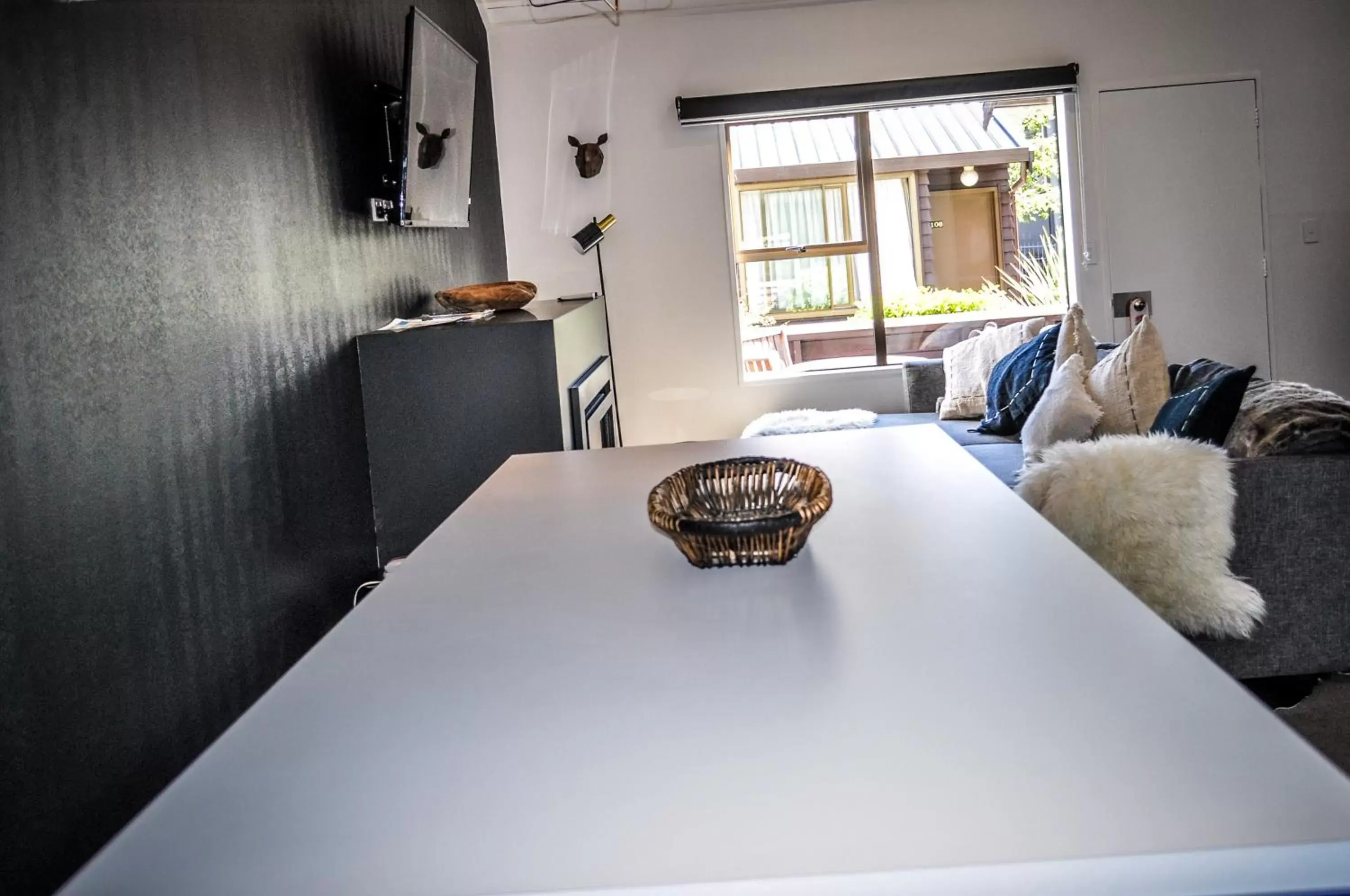 Living room in The Lofts Apartments