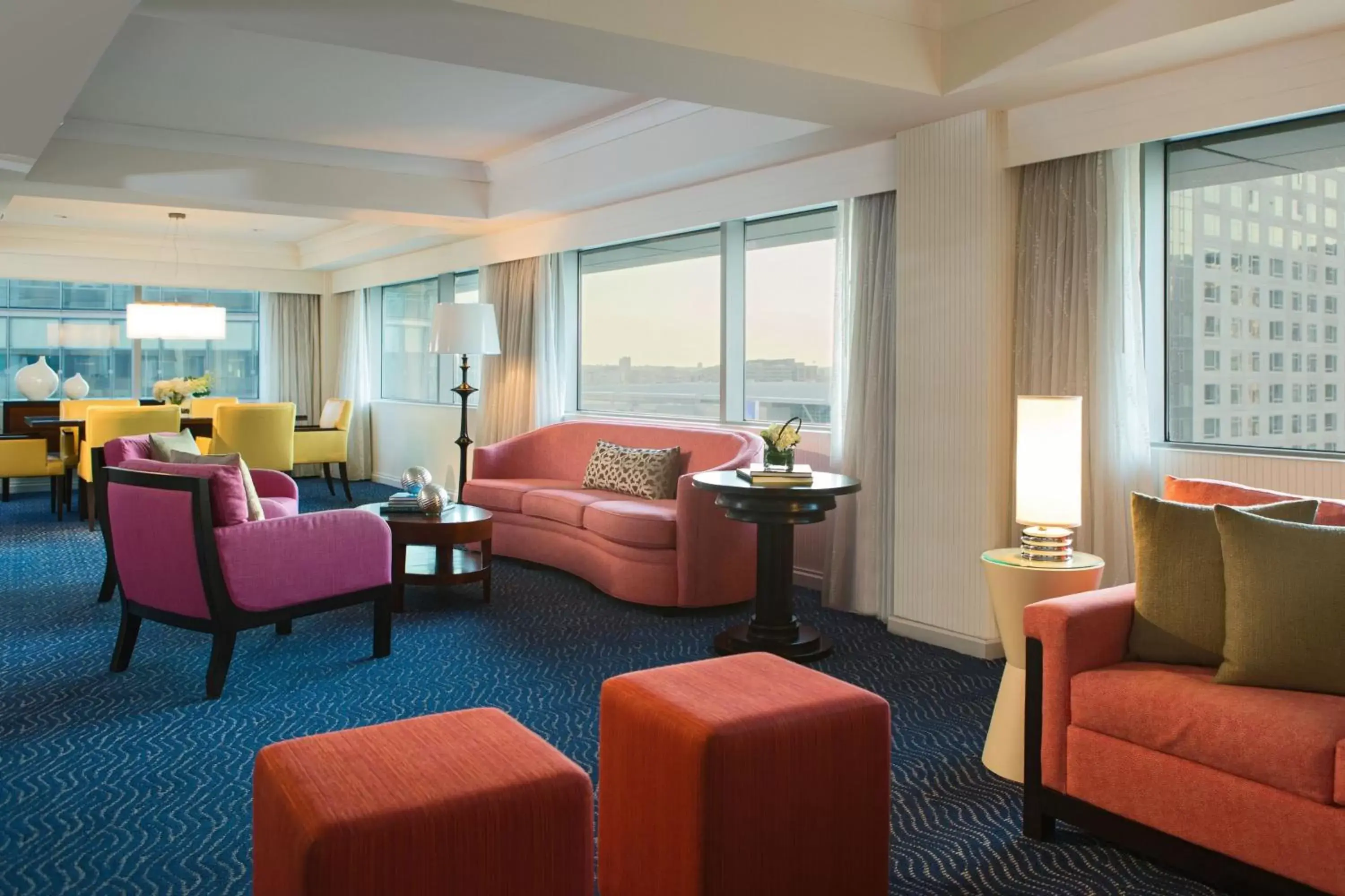 Bedroom, Seating Area in Renaissance Boston Waterfront Hotel