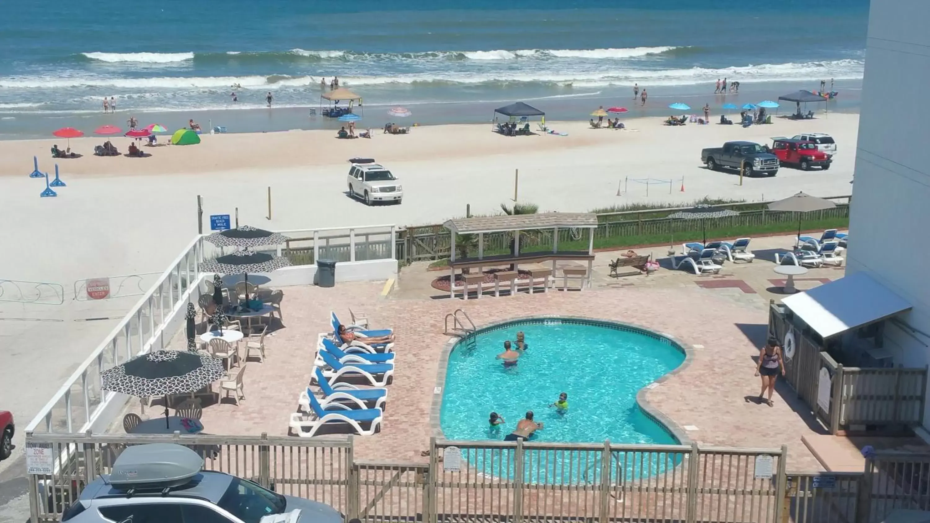 Beach, Pool View in Cove Motel Oceanfront