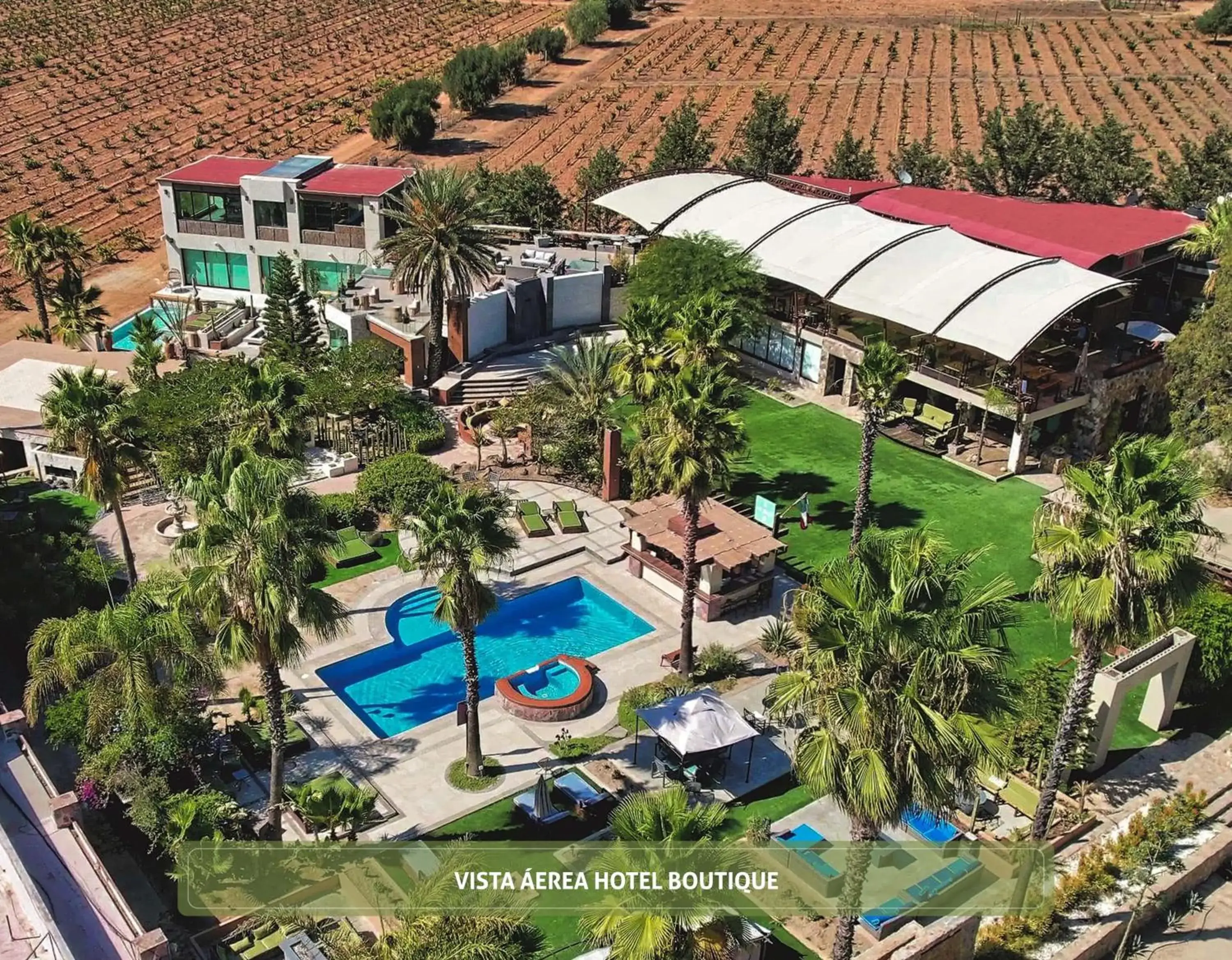 Restaurant/places to eat, Bird's-eye View in Hotel Boutique Valle de Guadalupe