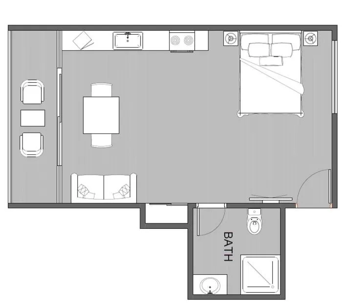 Floor plan in The Observatory Self Contained Apartments