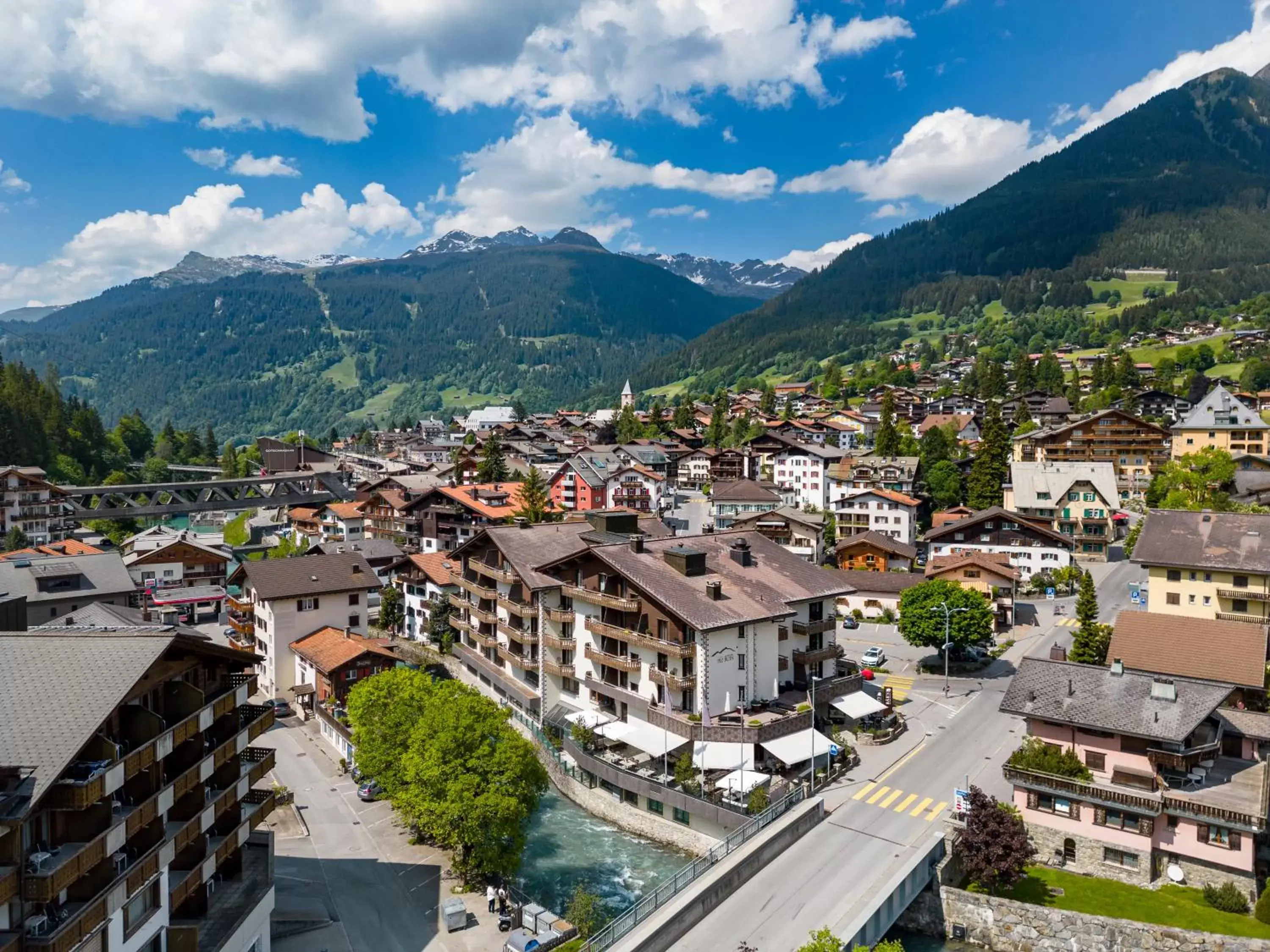 Property building, Bird's-eye View in Hotel Piz Buin Klosters