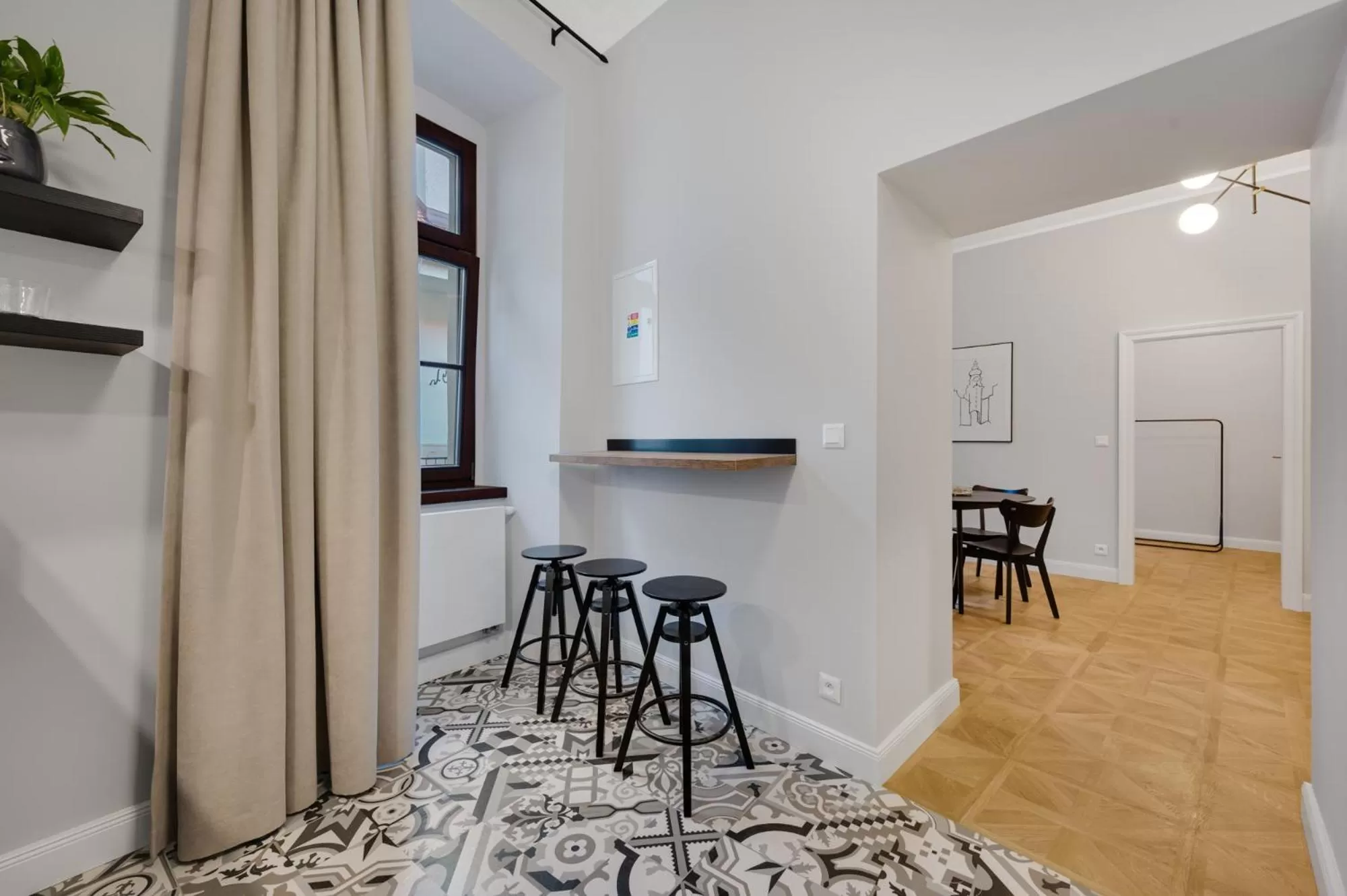 Seating area in Palace Apartments