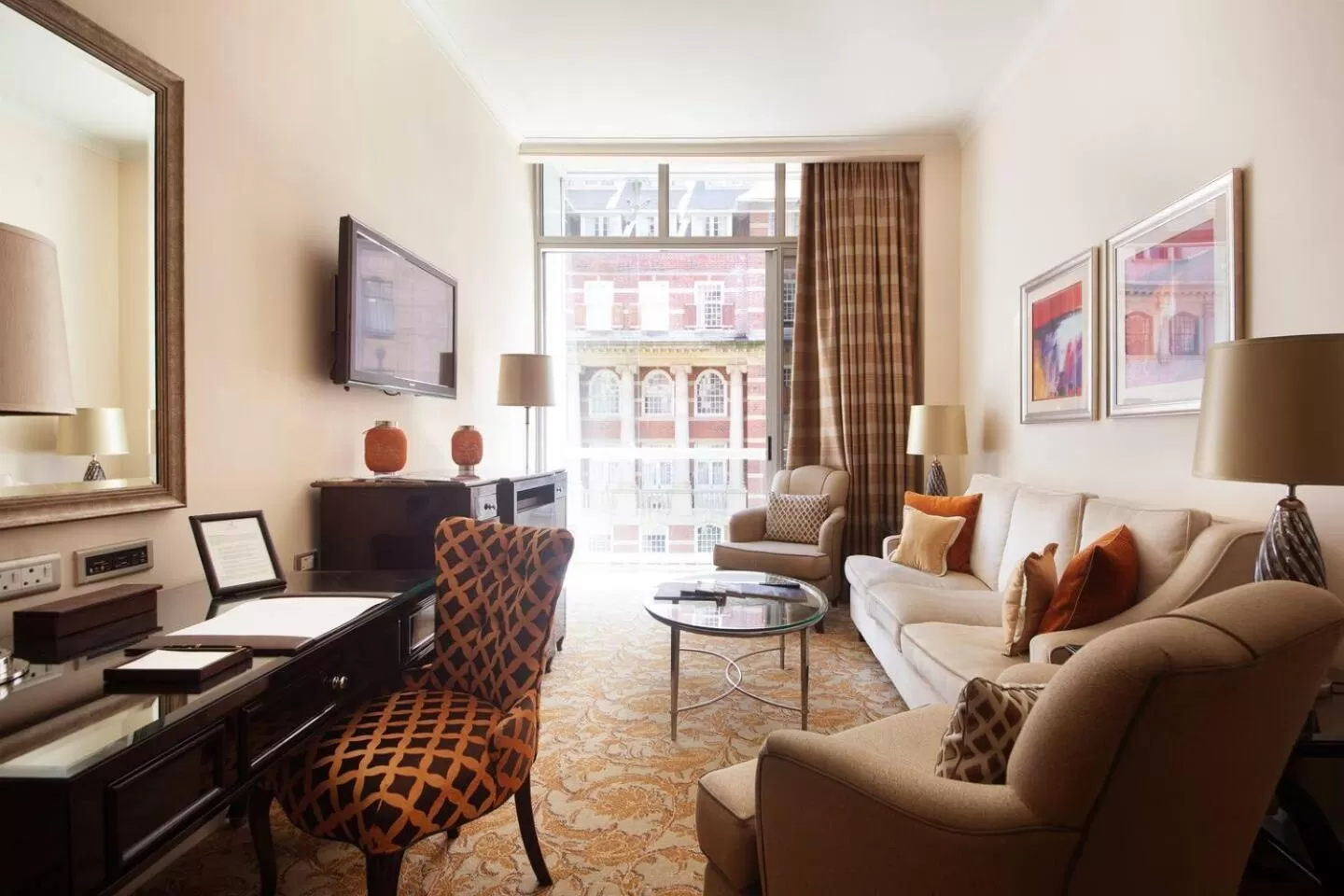 TV and multimedia, Seating Area in Taj Executive Suites, Private Residence