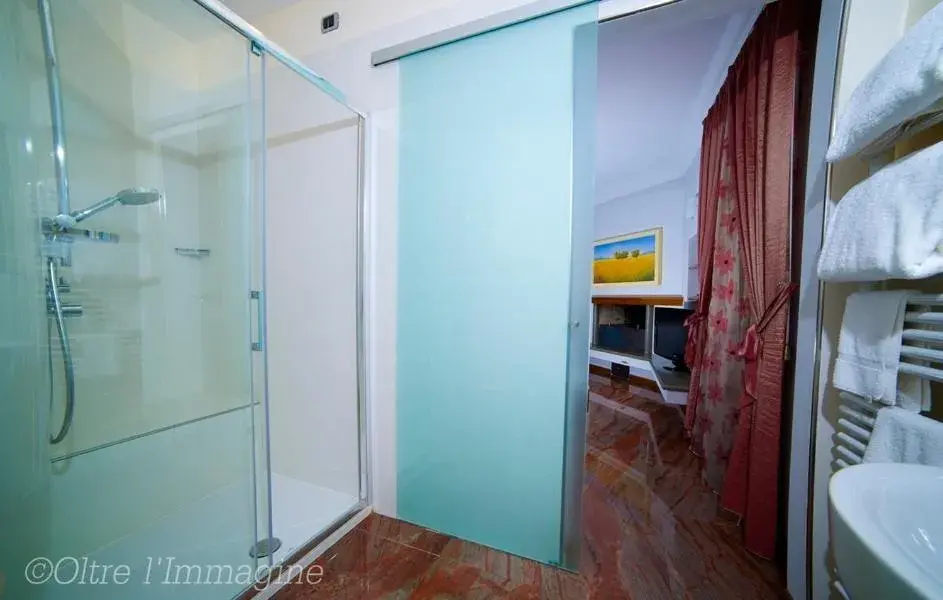 Shower, Bathroom in Sangallo Hotel