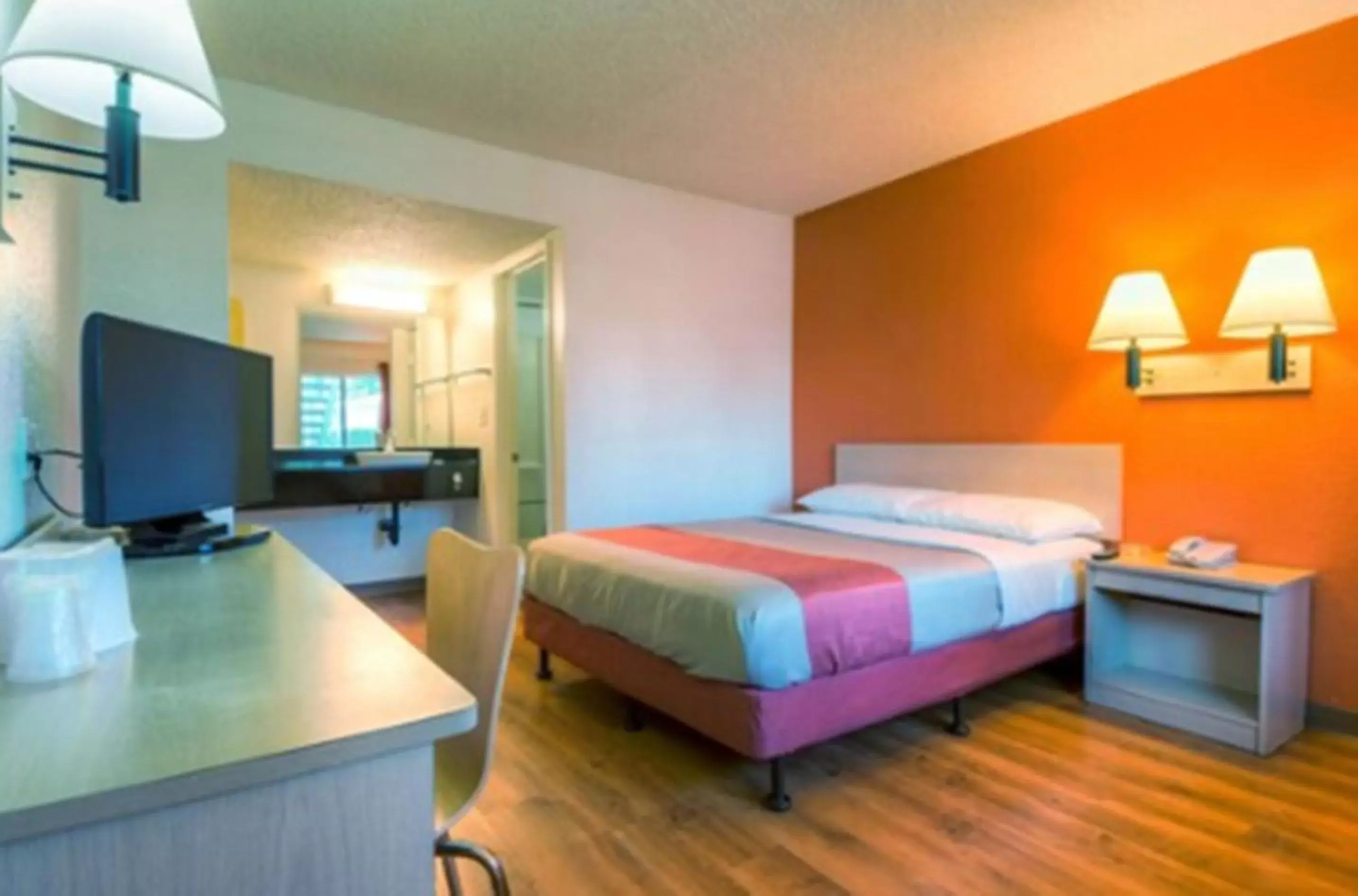Bed in Motel 6-Costa Mesa, CA