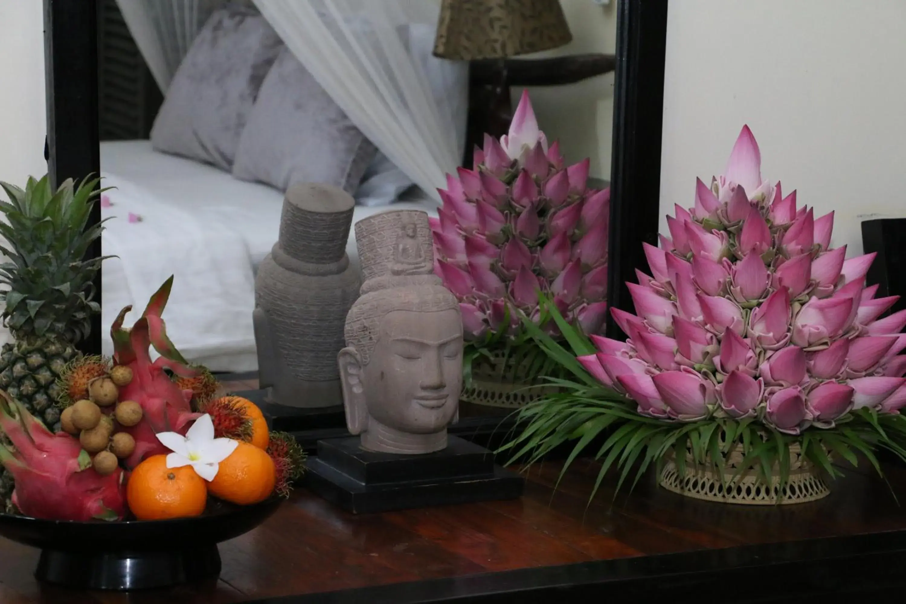 Seating area in The Sanctuary Villa Battambang