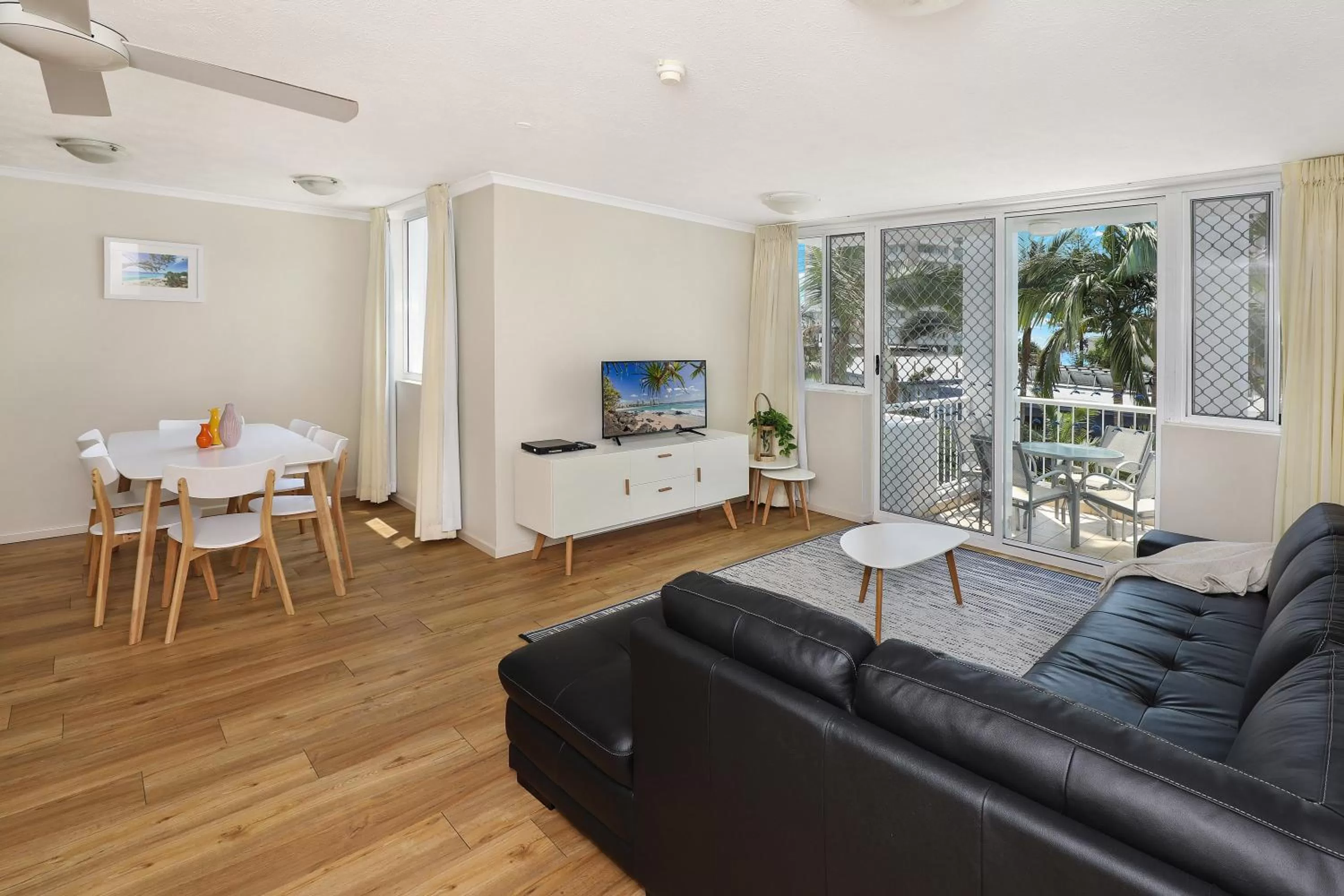Living room in The Bay Apartments Coolangatta