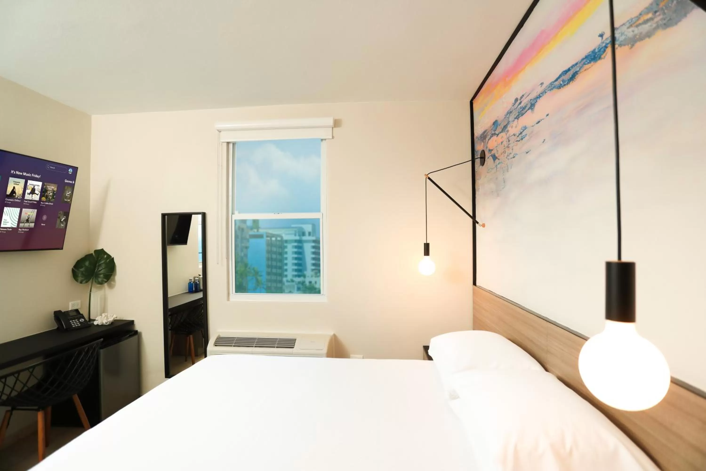 Bedroom, Bed in The Tryst Beachfront Hotel