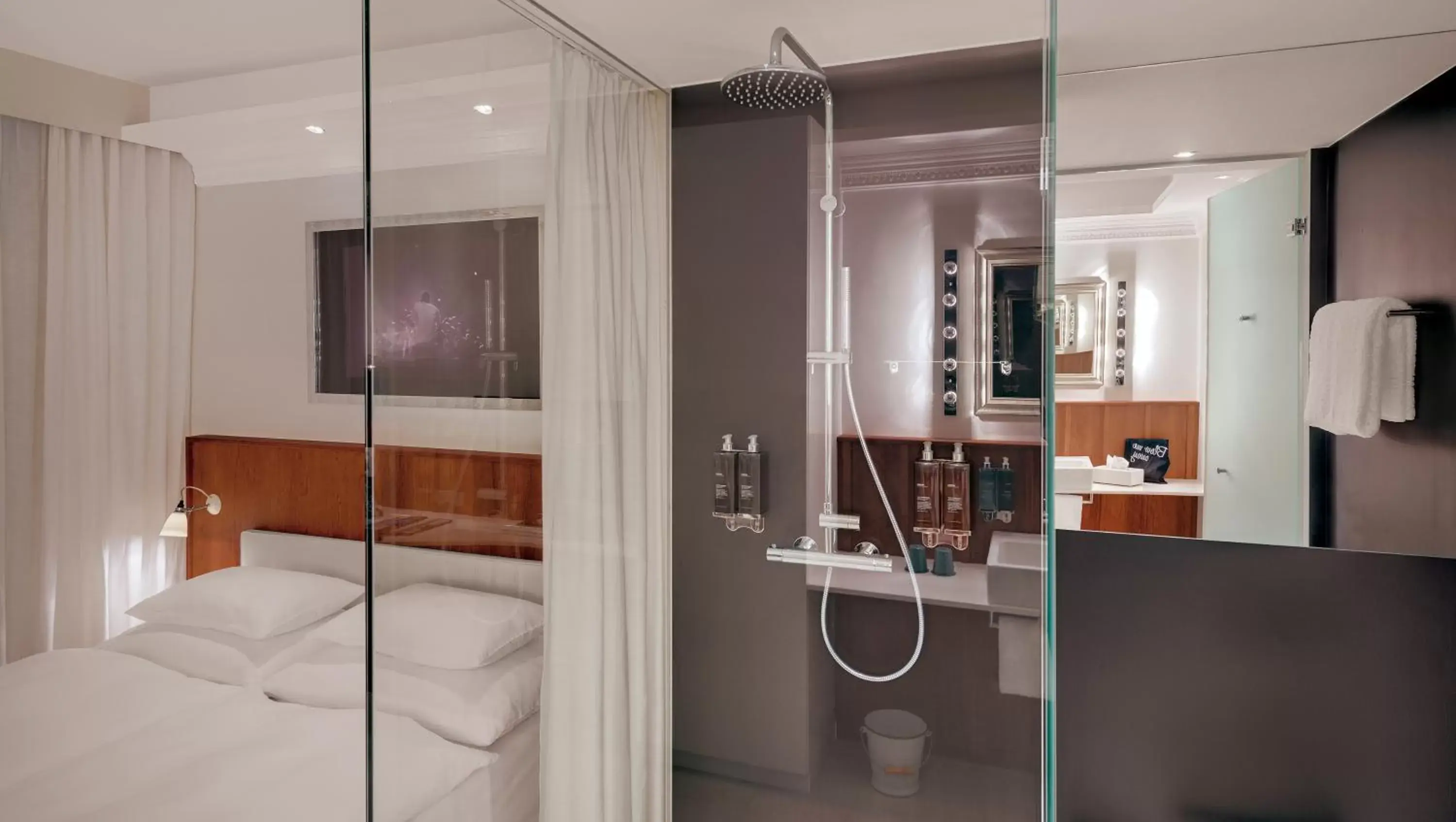 Shower, TV/Entertainment Center in Ruby Sofie Hotel Vienna